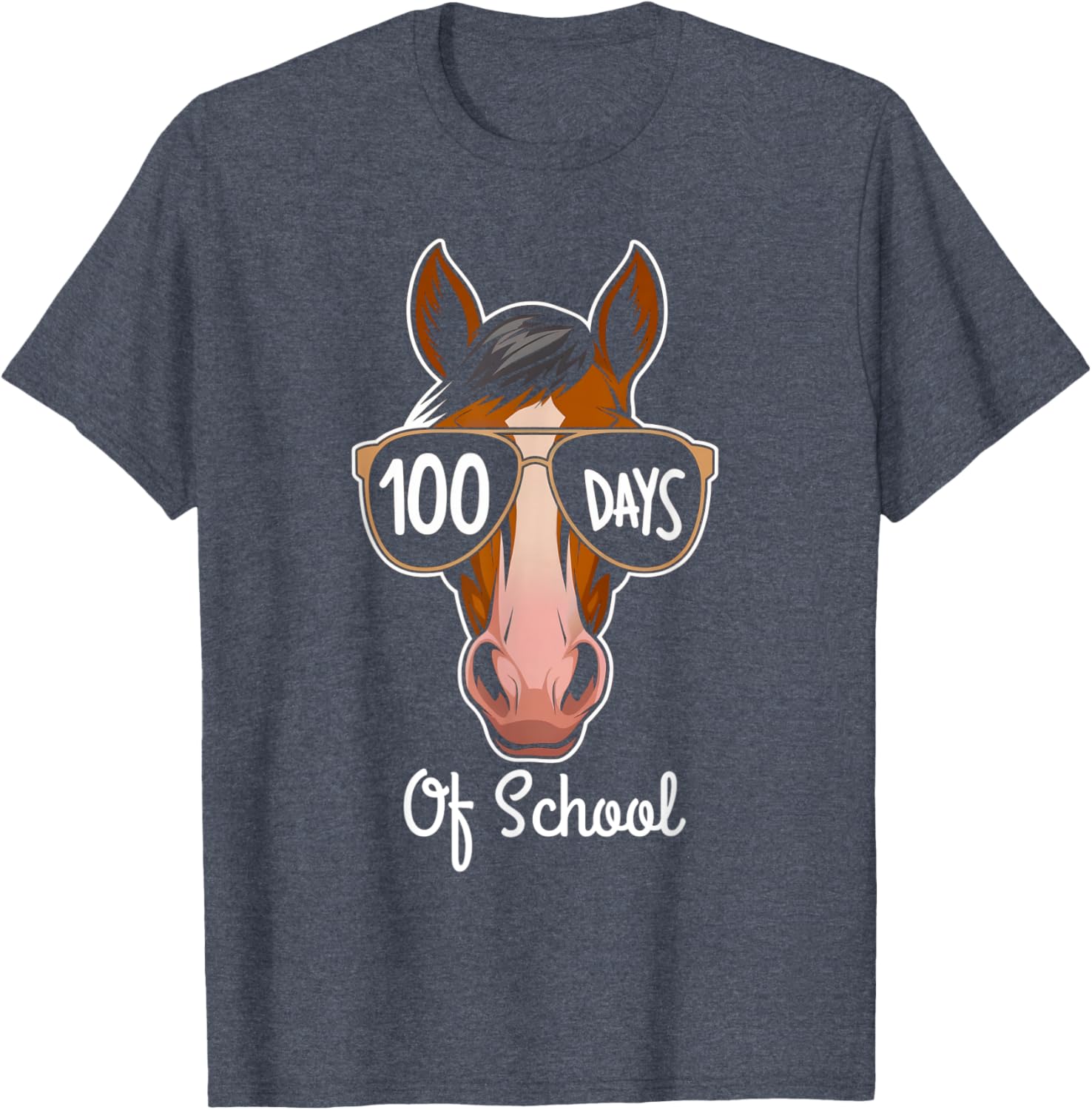 100th Day of School Cool Horse T-Shirt for Kids 100 Days Smarter - 6