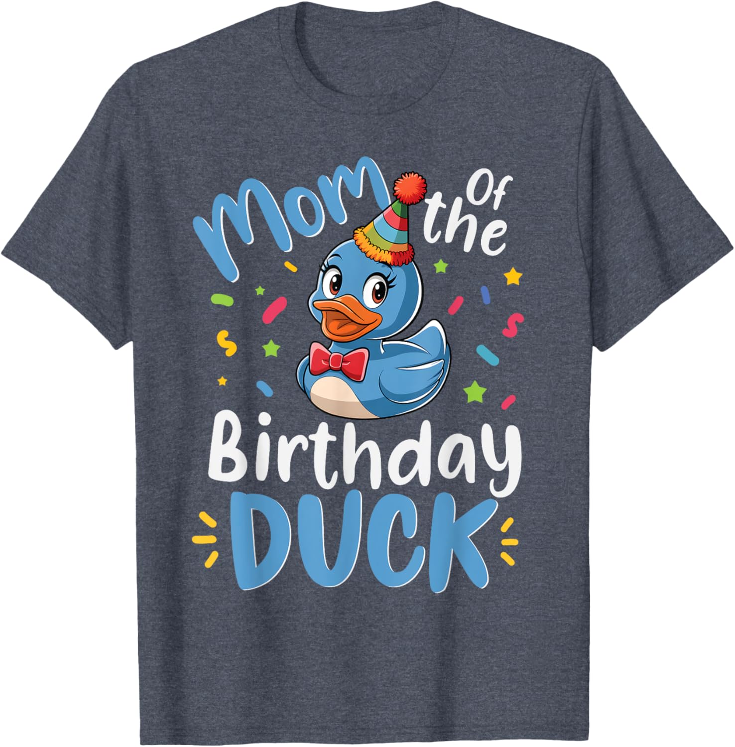 Blue Birthday Duck Family Matching T-Shirt for Mom and Kids - 9