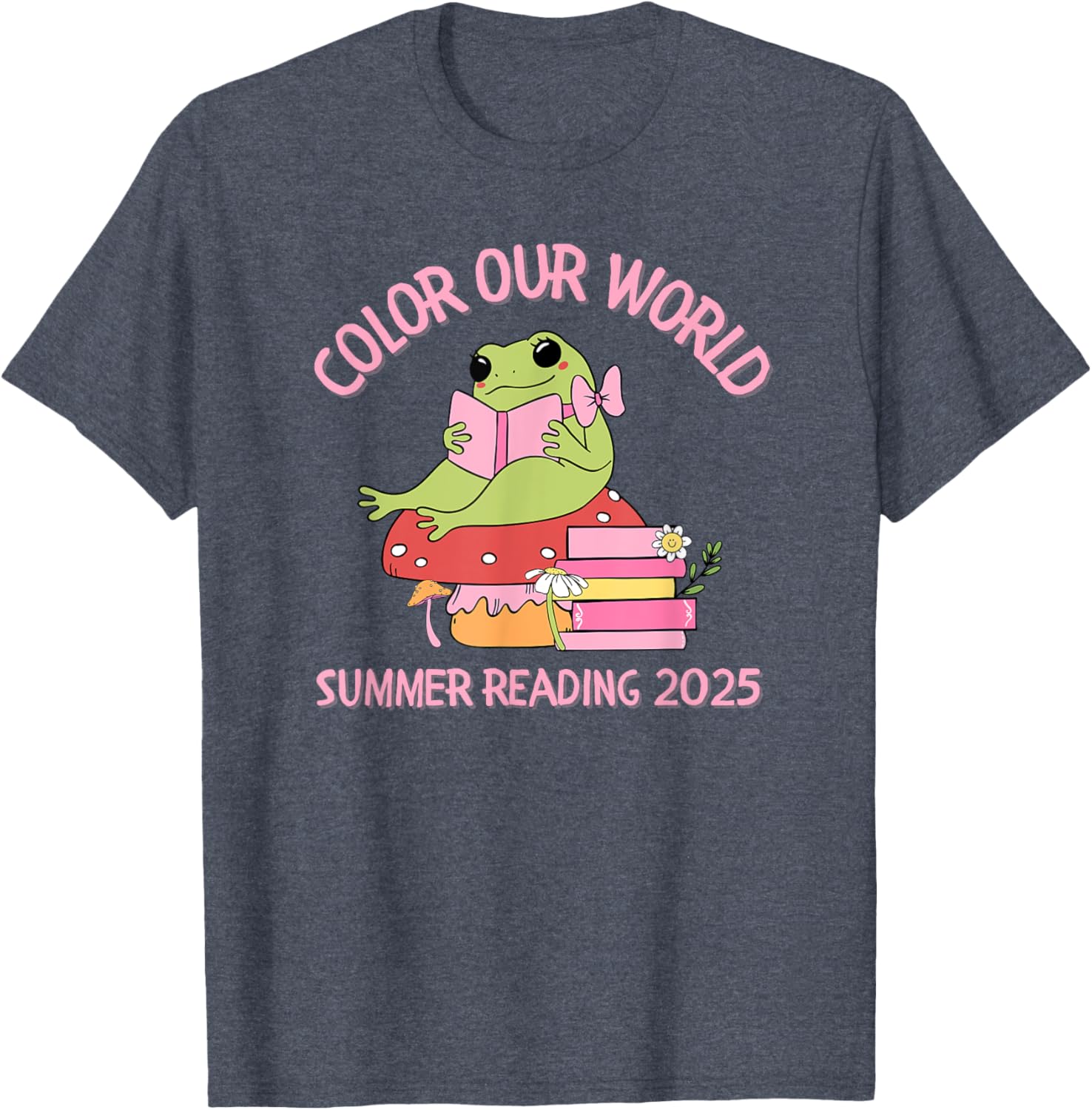 Color Our World Summer 2025 Frog T-Shirt for Kids - Fun Reading Program Apparel - 1