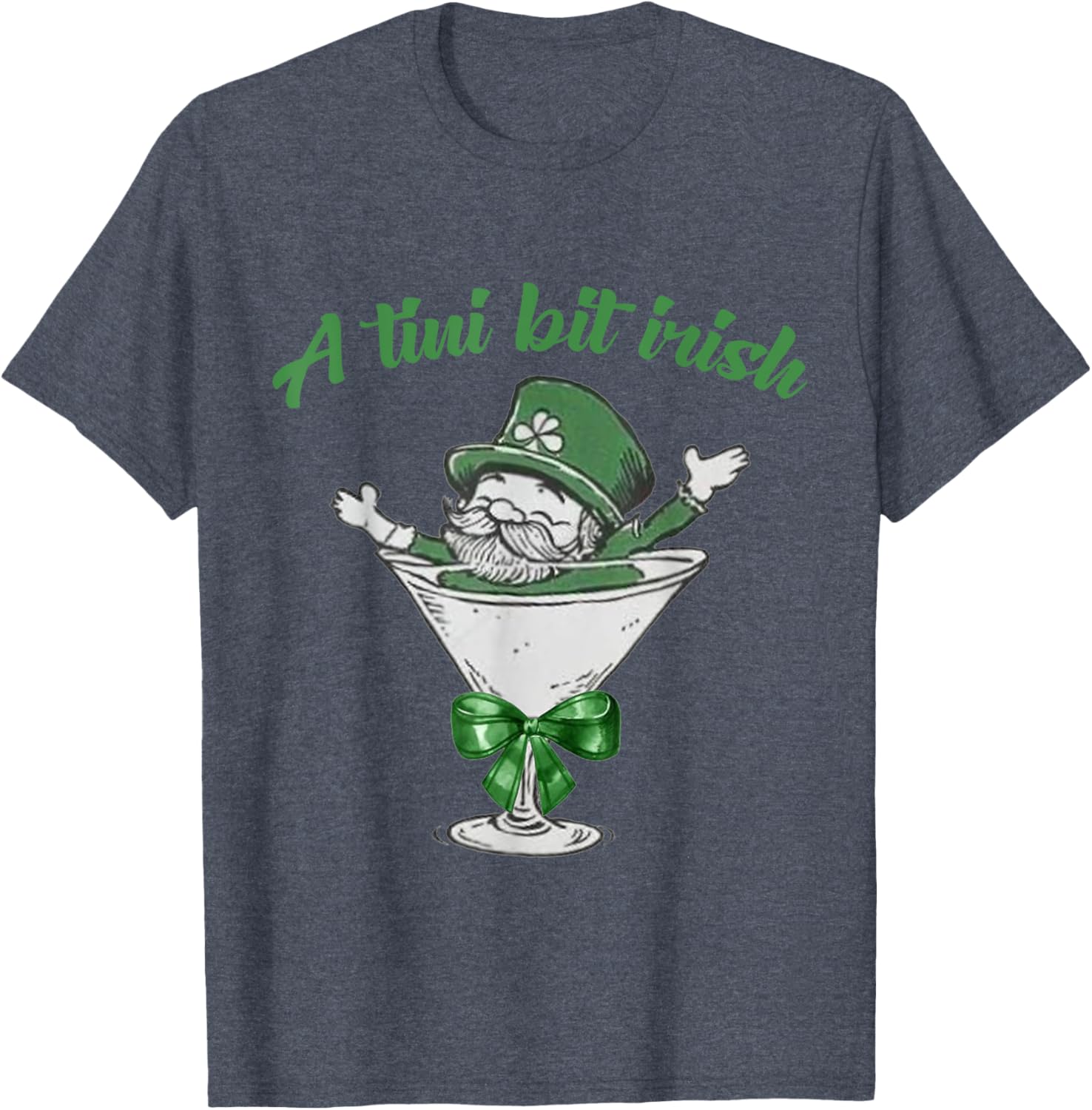 A Tini Bit Irish Leprechaun Martini St Patrick's Day T-Shirt - 1