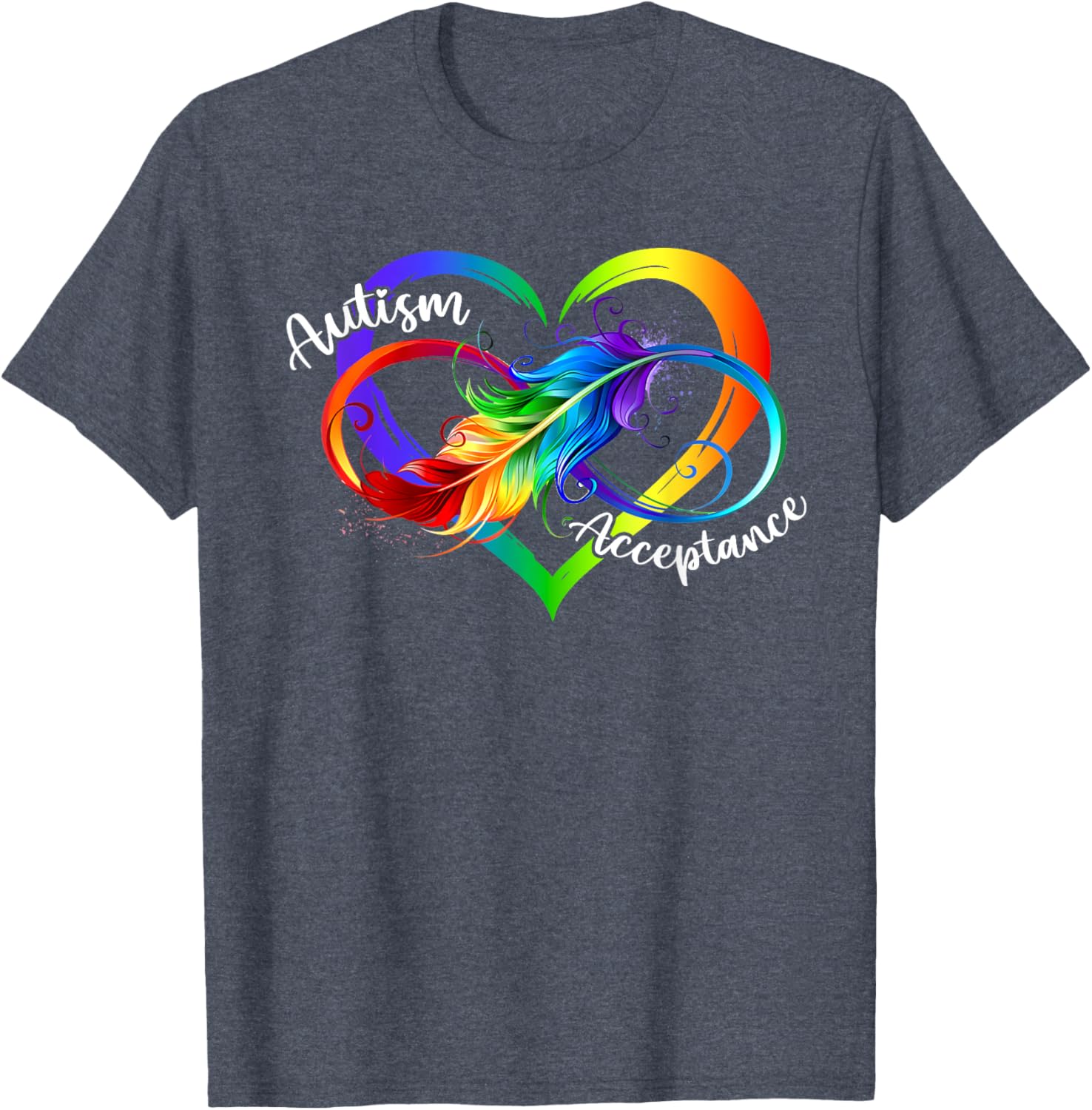 Autism Red Infinity Symbol T-Shirt for Women's Acceptance Fashion - 2