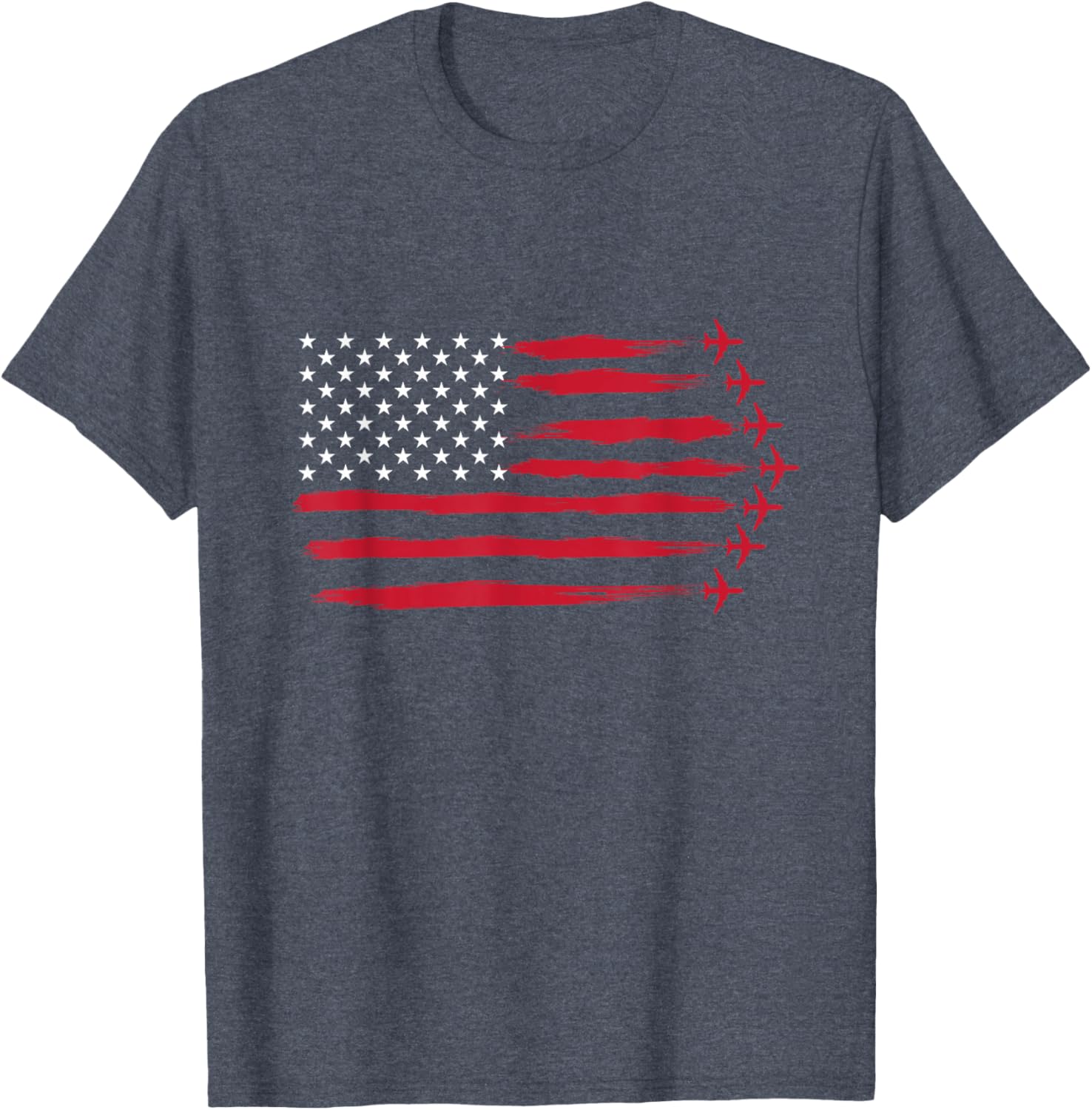 US Flag Airplanes T-Shirt for Airline Pilots and Aviation Lovers - 9