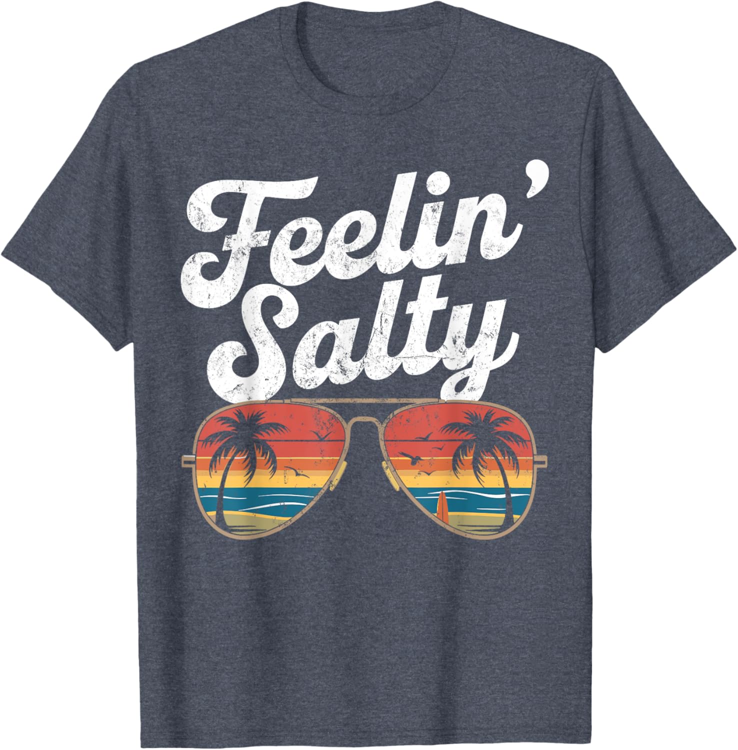 Funny Feelin Salty Vintage 70's Retro Beach Summer Vacation T-Shirt - 4