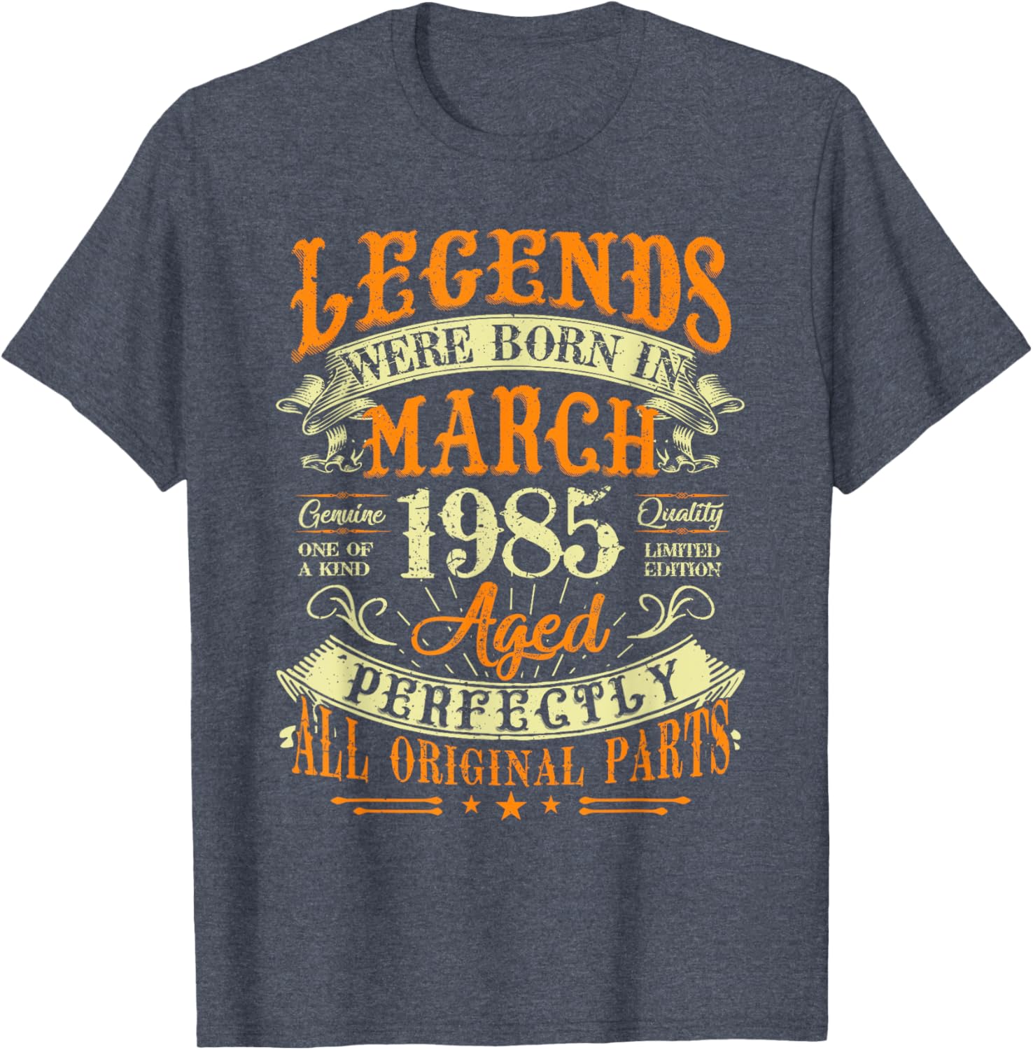 40th Birthday Gift for Legends Born in March 1985 T-Shirt - 5