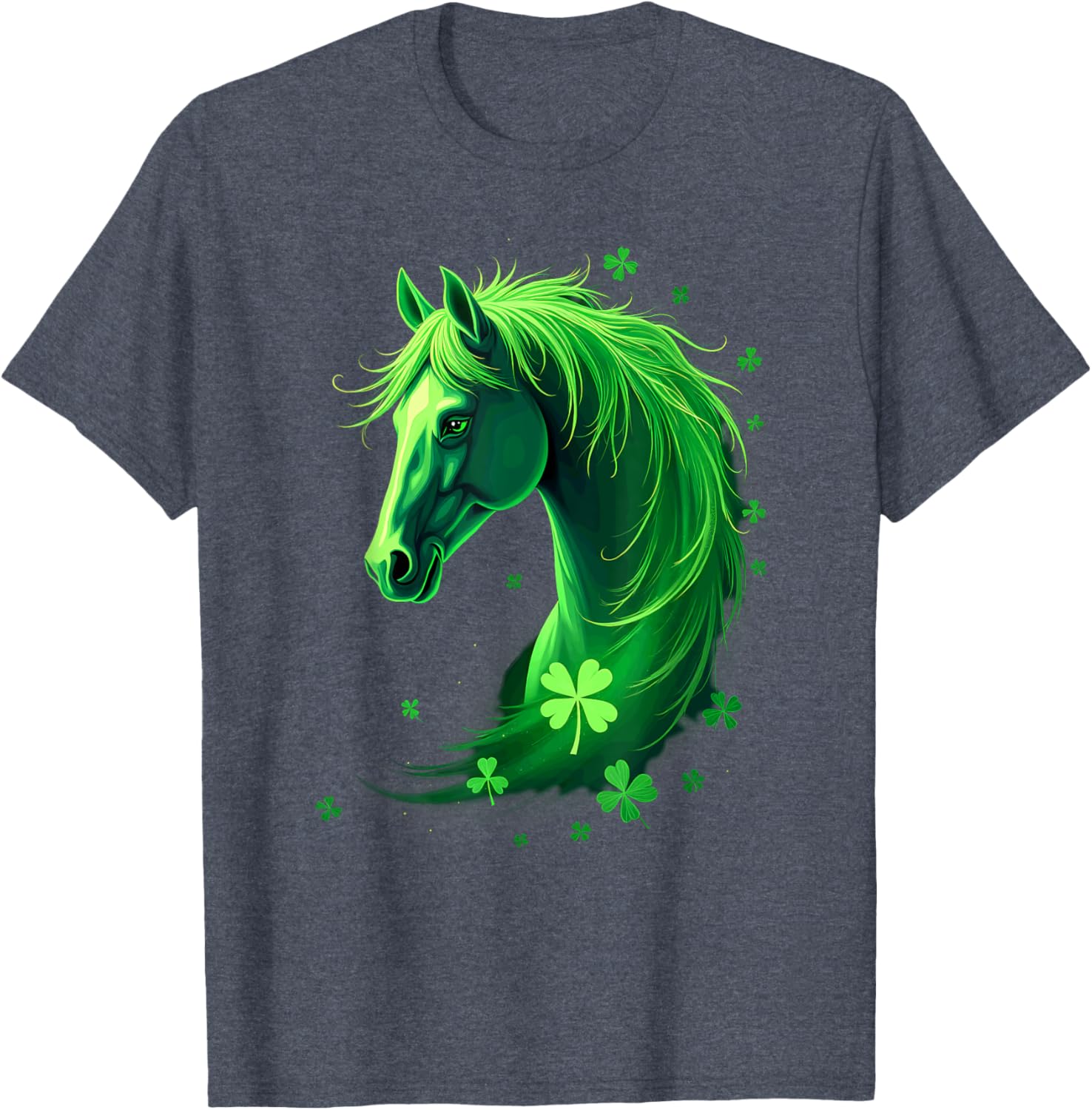 St Patrick's Day Horse Shamrocks T-Shirt for Festive Celebrations - 6