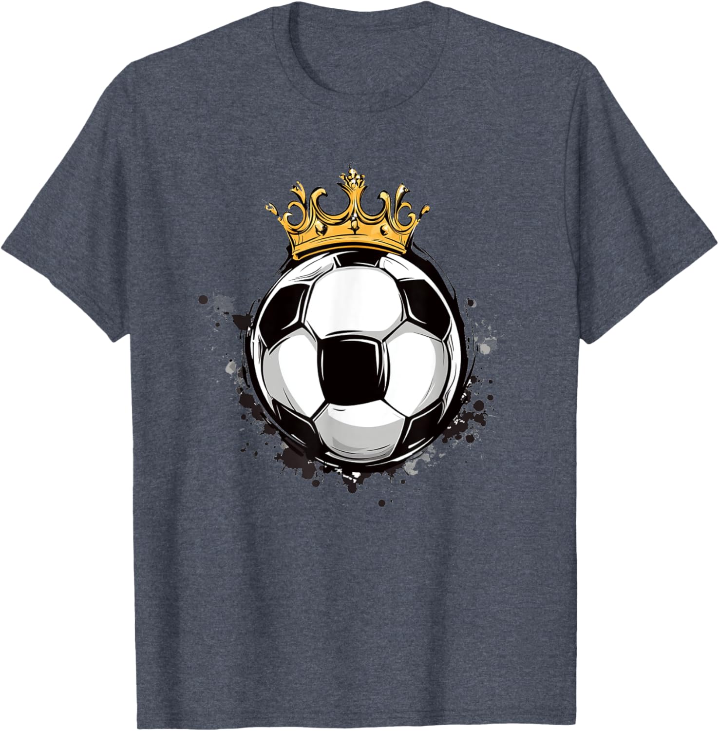 Soccer Royalty T-Shirt with Crowned Ball for Kids - Stylish Sports Wear - 1