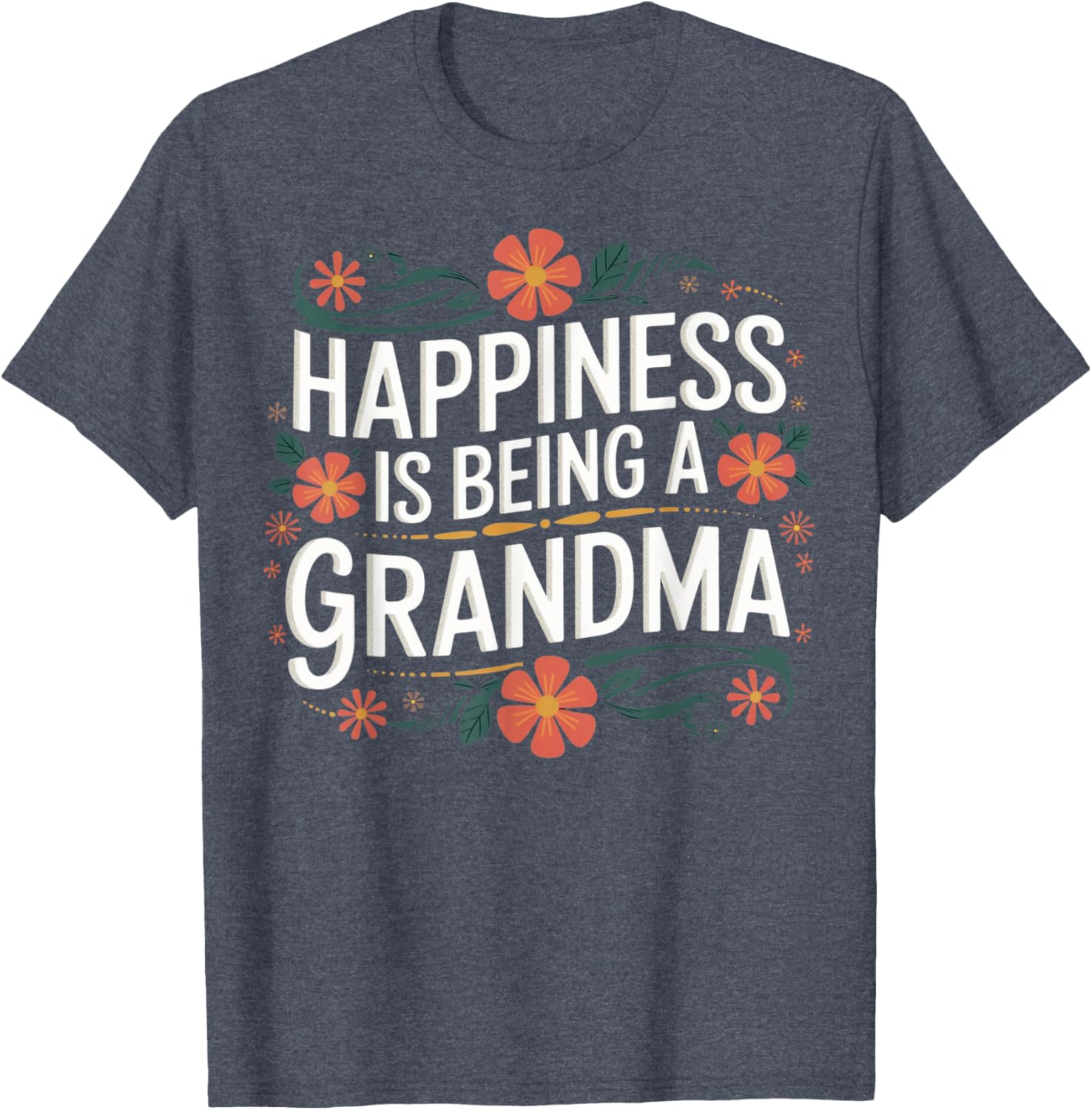 Women's Floral Grandma T-Shirt: Celebrate Your Happiness as a New Grandmother - 17