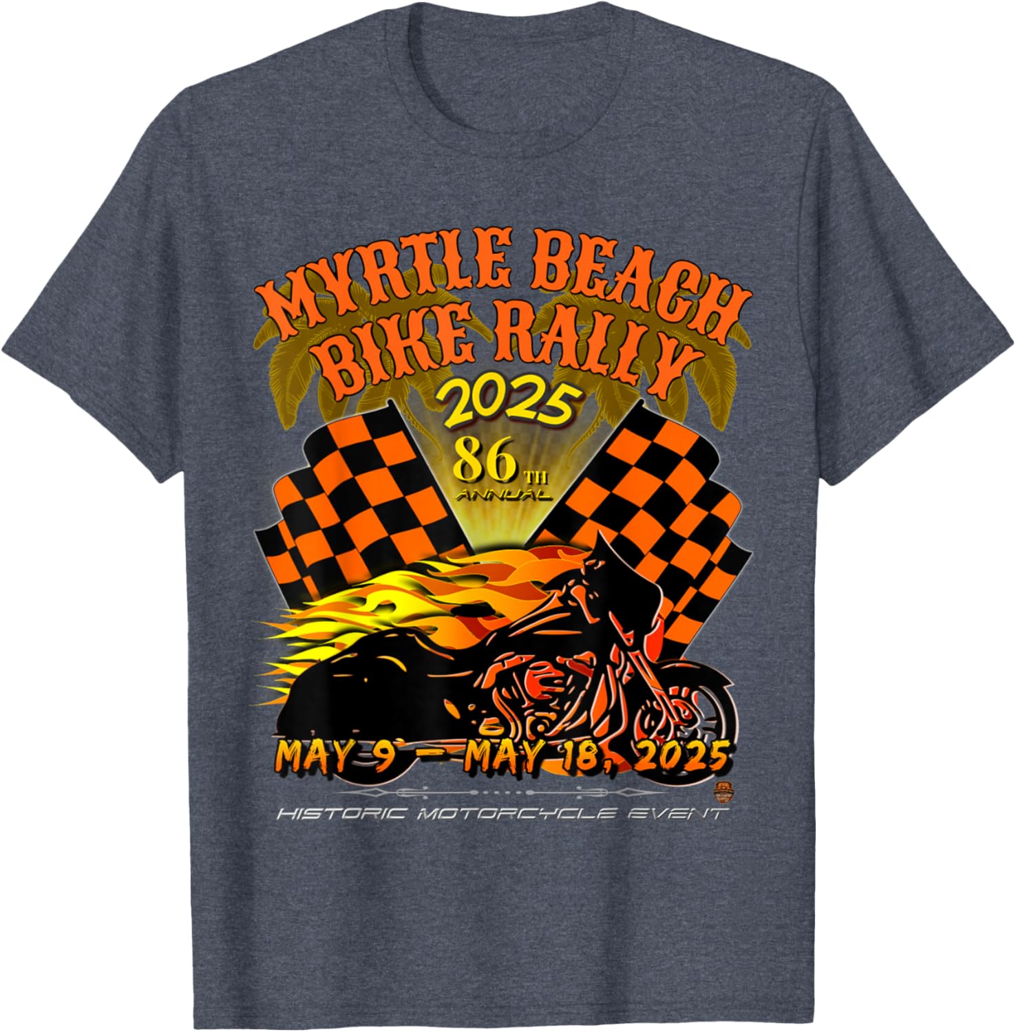 2025 Myrtle Beach Bike Rally Vintage Art T-Shirt for Classic Riders - 22