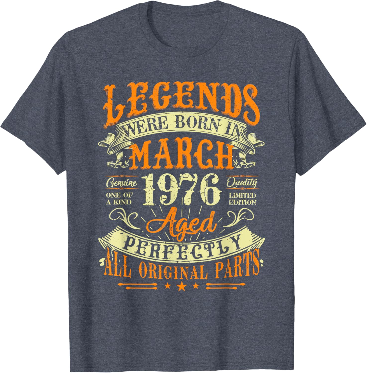 49th Birthday Gift T-Shirt for Legends Born in March 1976 - 10