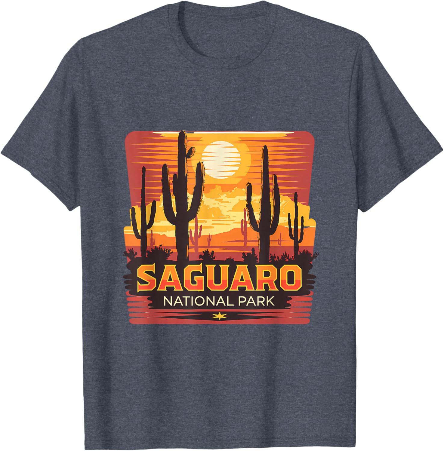 Saguaro National Park Desert Sun Scene T-Shirt for Nature Lovers - 7