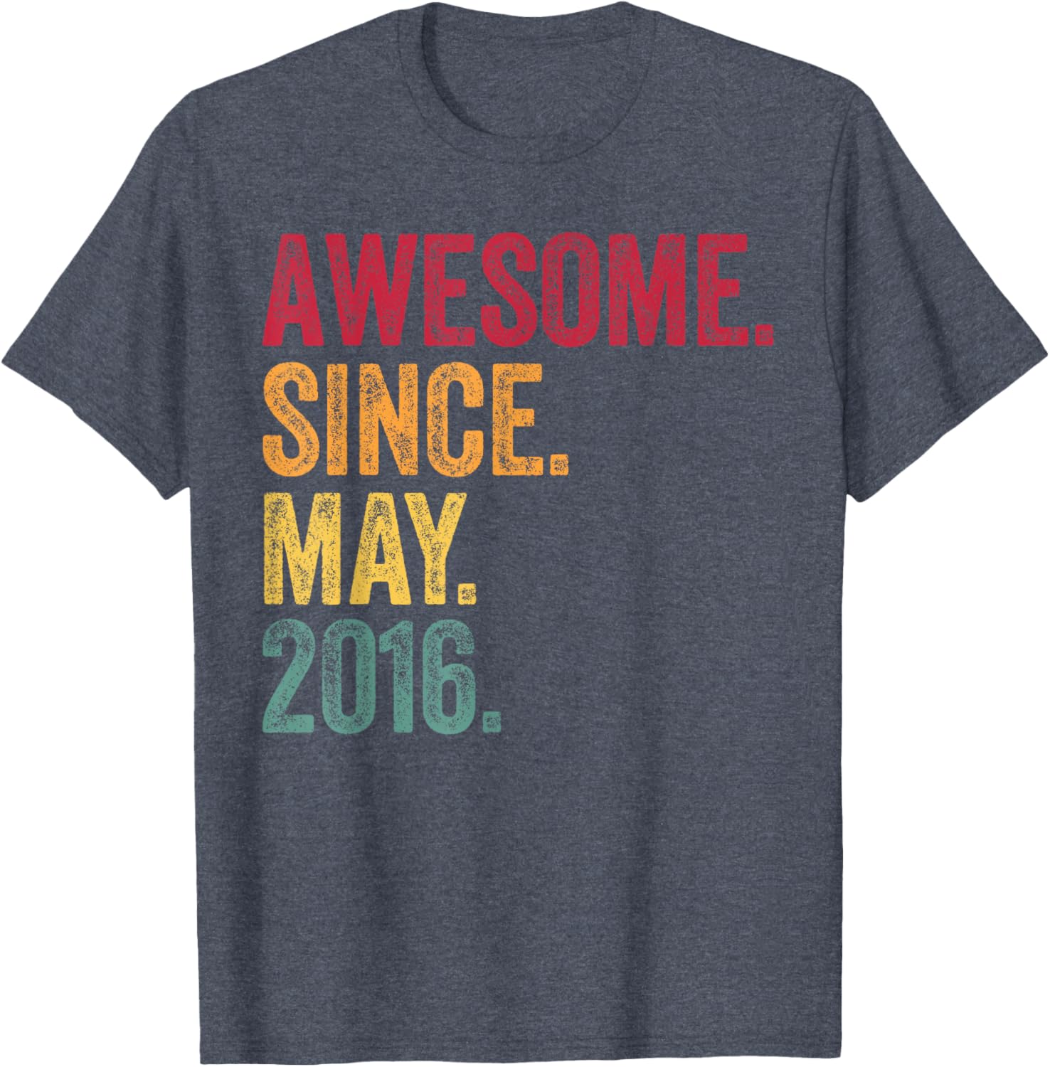 Awesome Since May 2016 Vintage T-Shirt for 9th Birthday Celebration - 25