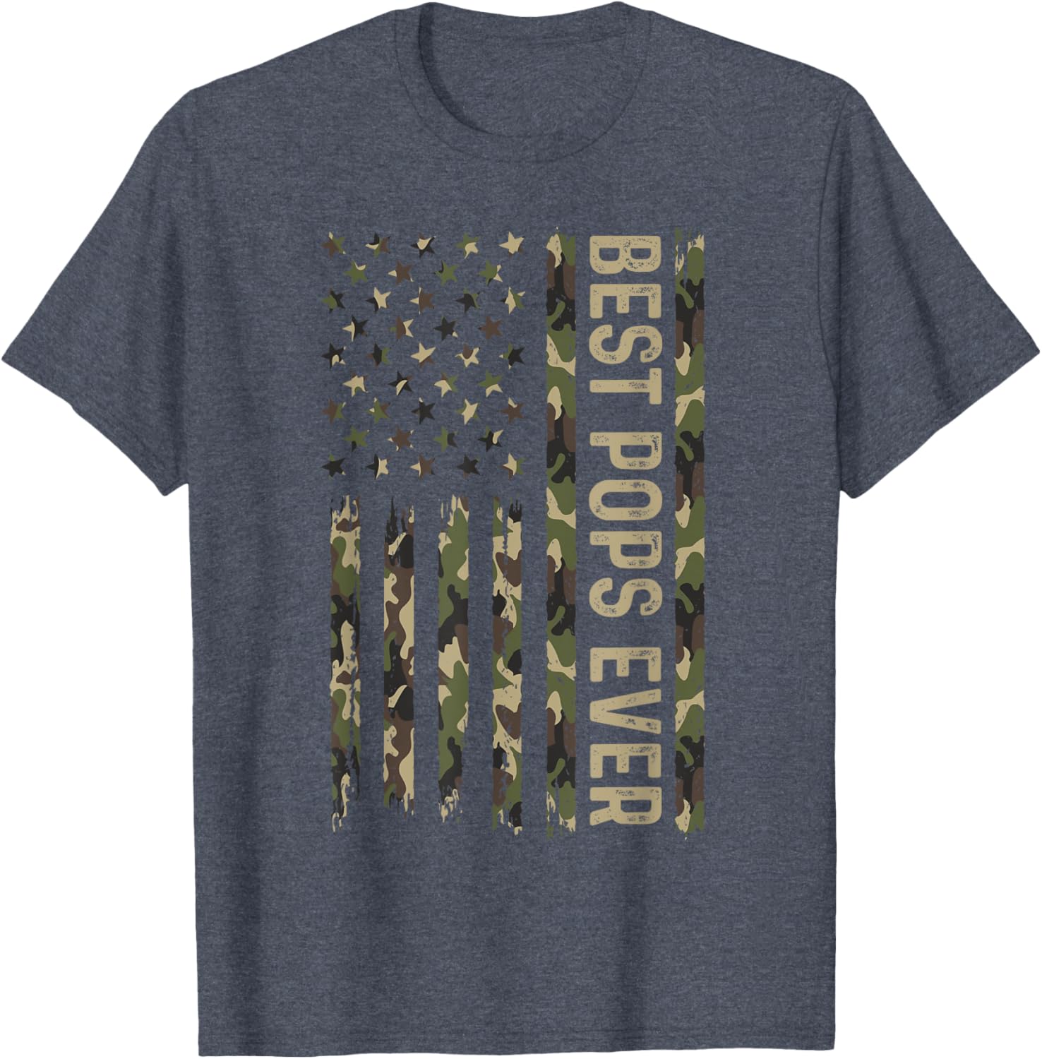 Best Pops Ever Camouflage Flag T-Shirt for Father's Day Gifts - 21