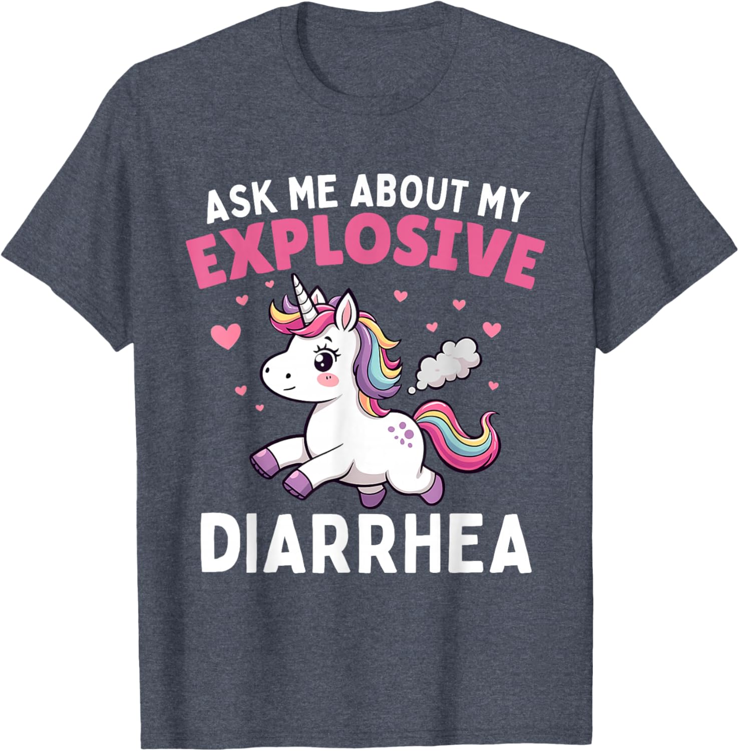 Funny Unicorn T-Shirt Ask Me About My Explosive Diarrhea Meme - 11