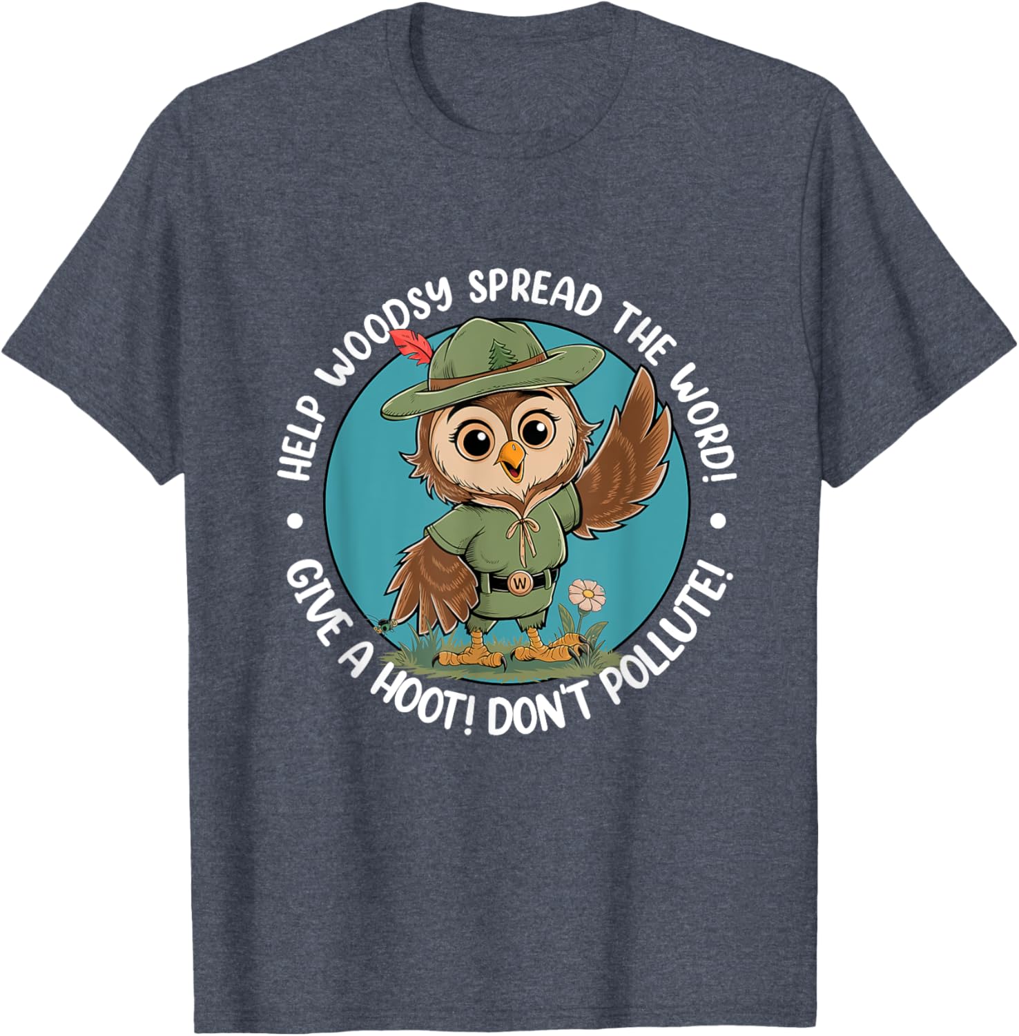 Woodsy Owl Give A Hoot Don't Pollute Vintage Retro T-Shirt for Nature Lovers - 2