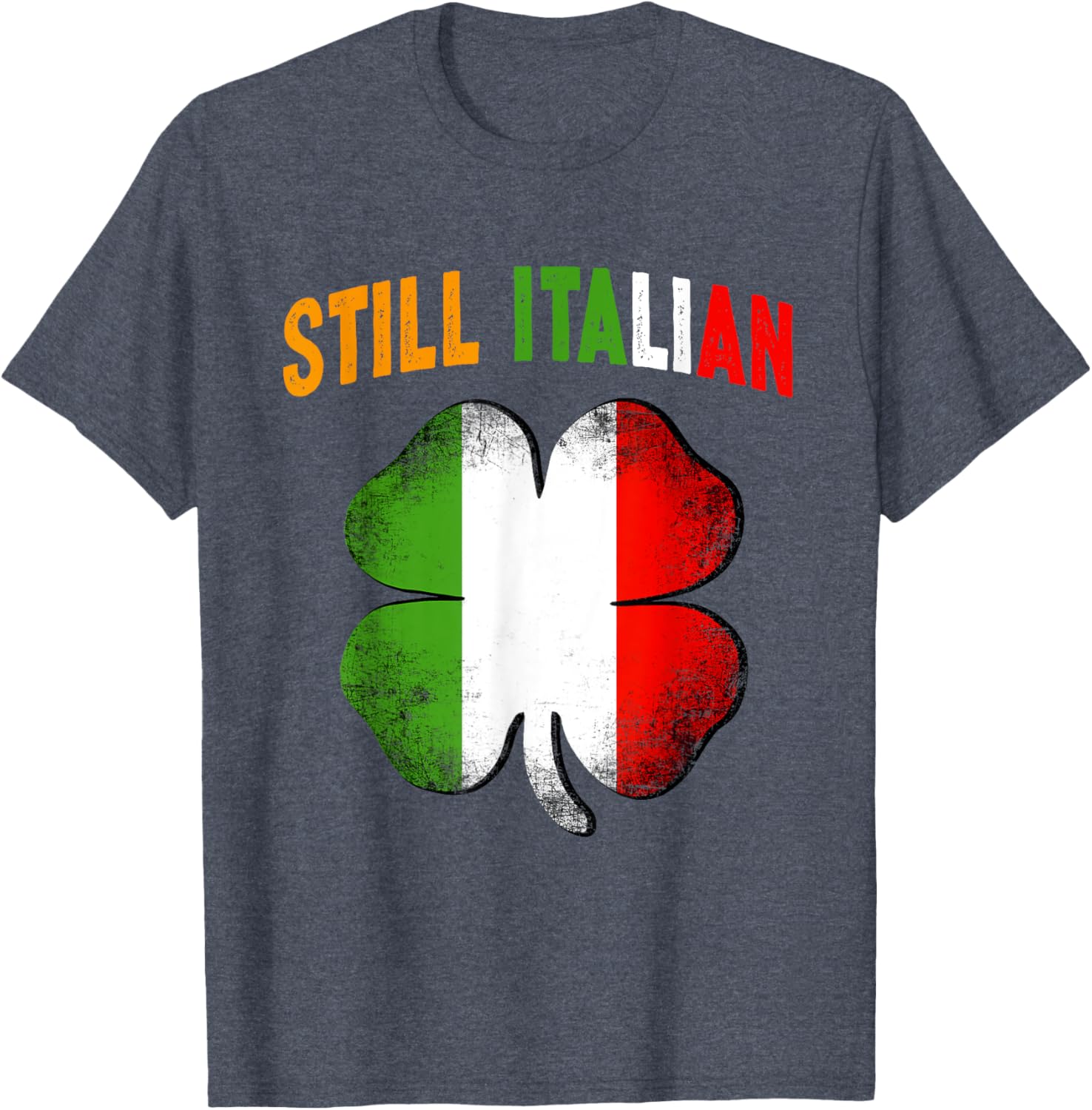 Still Italian Shamrock St Patrick's Day T-Shirt Clover Italy Flag Design - 11