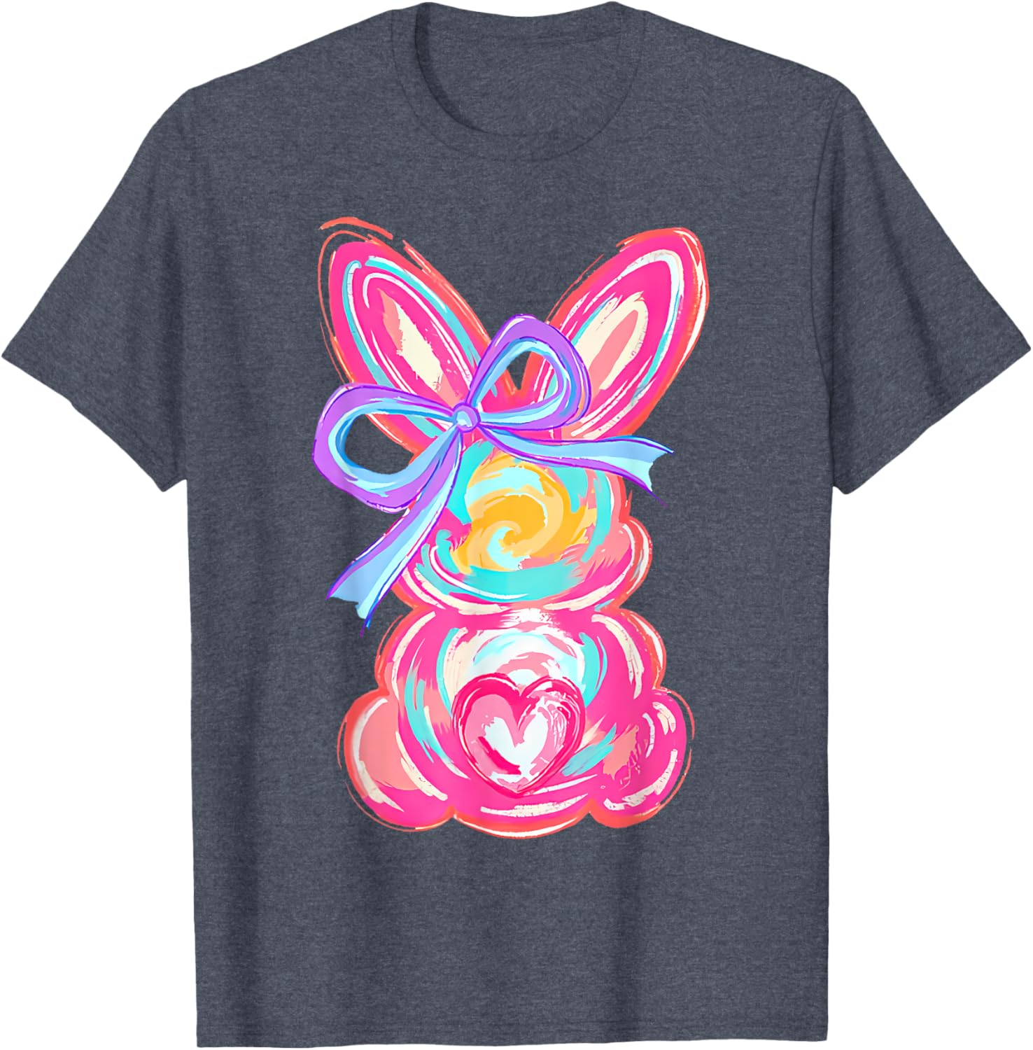 Coquette Bow Bunny Easter Shirt for Women and Girls Fun T-Shirt - 15