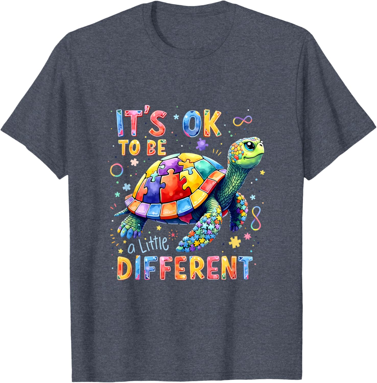 A Little Different Turtle Autism Awareness It's Ok To Be T-Shirt - 9
