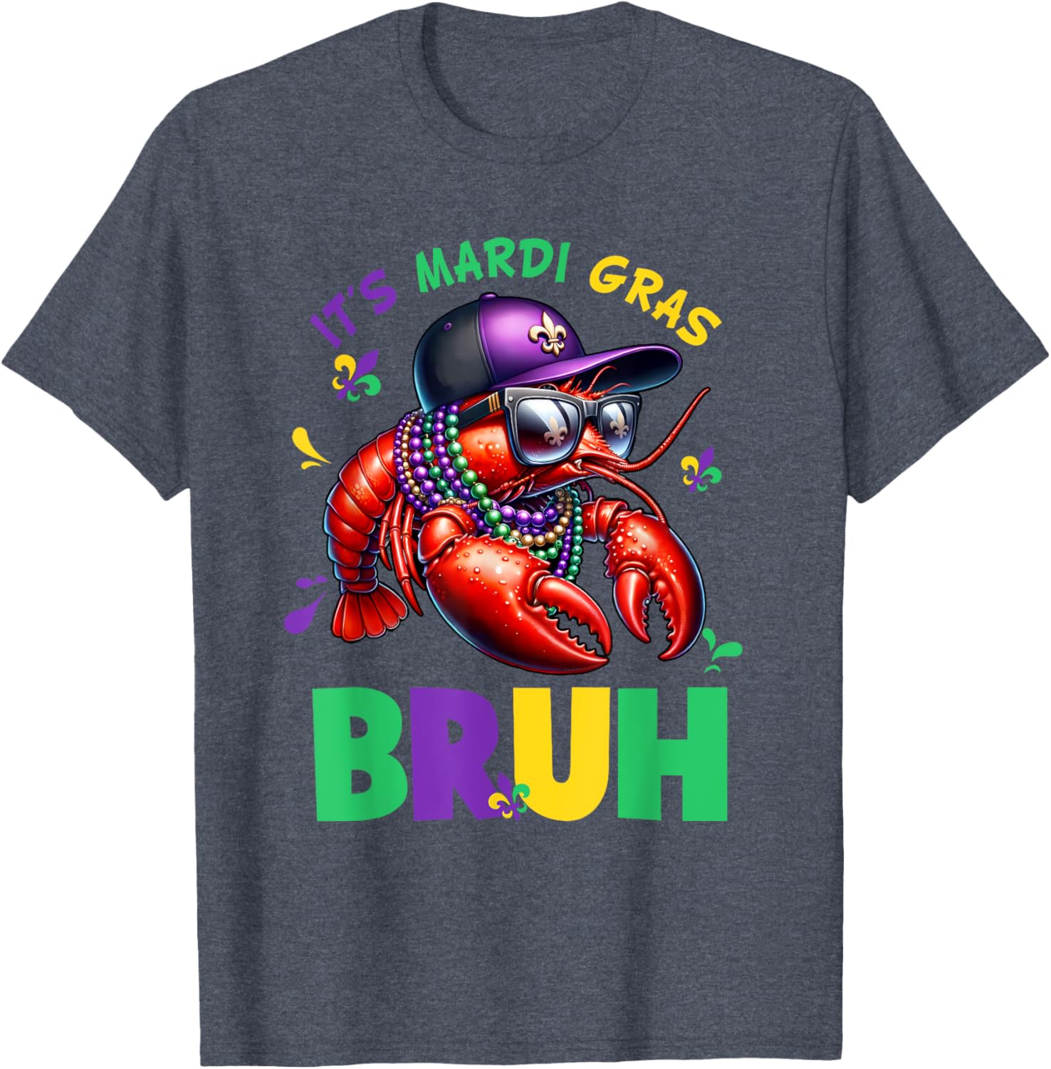 Cute Bruh Mardi Gras Crawfish T-Shirt for Kids - Fun Festival Fashion - 6