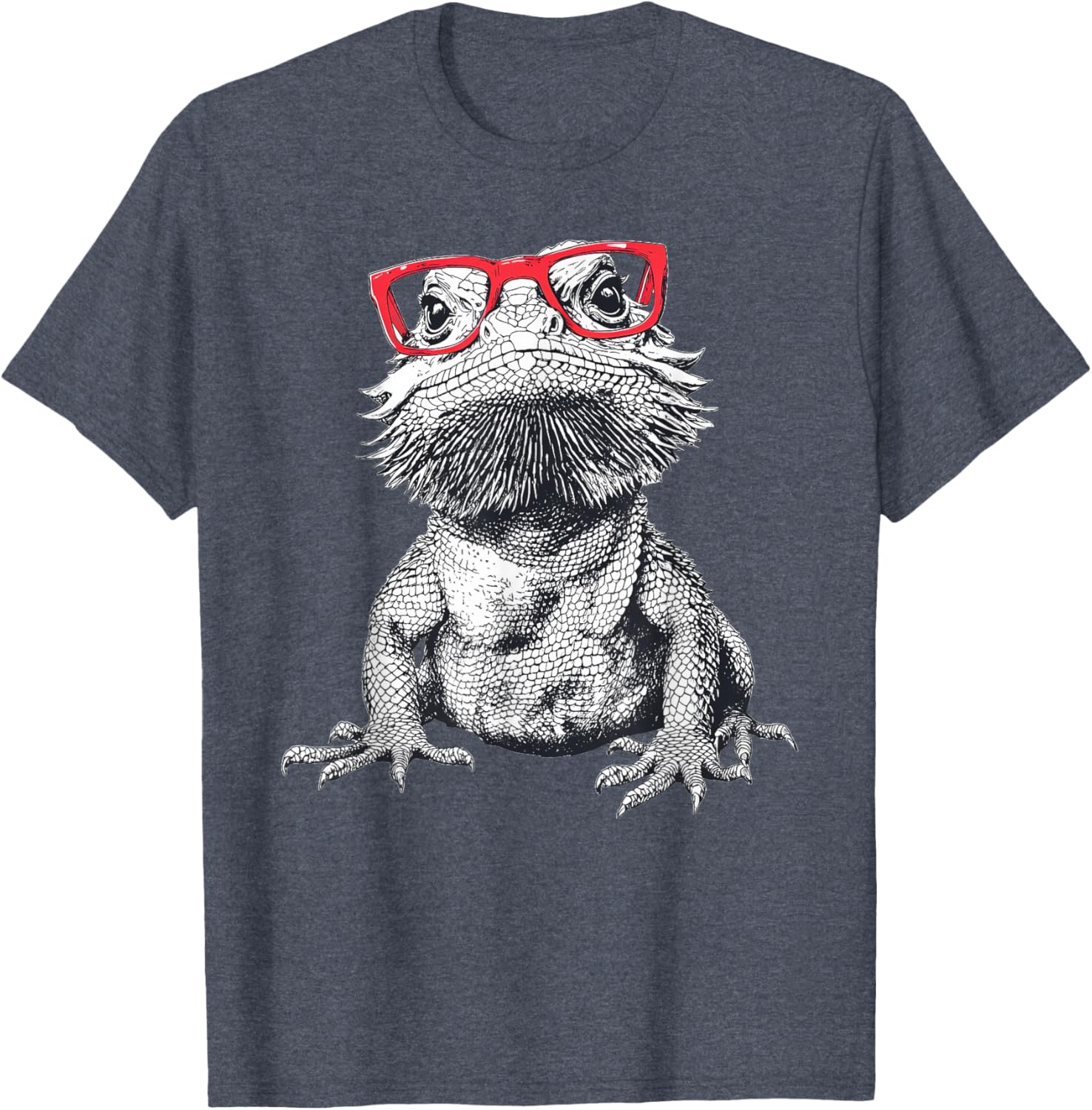Cool Bearded Dragon Nerdy Glasses T-Shirt for Fun Animal Lovers - 11
