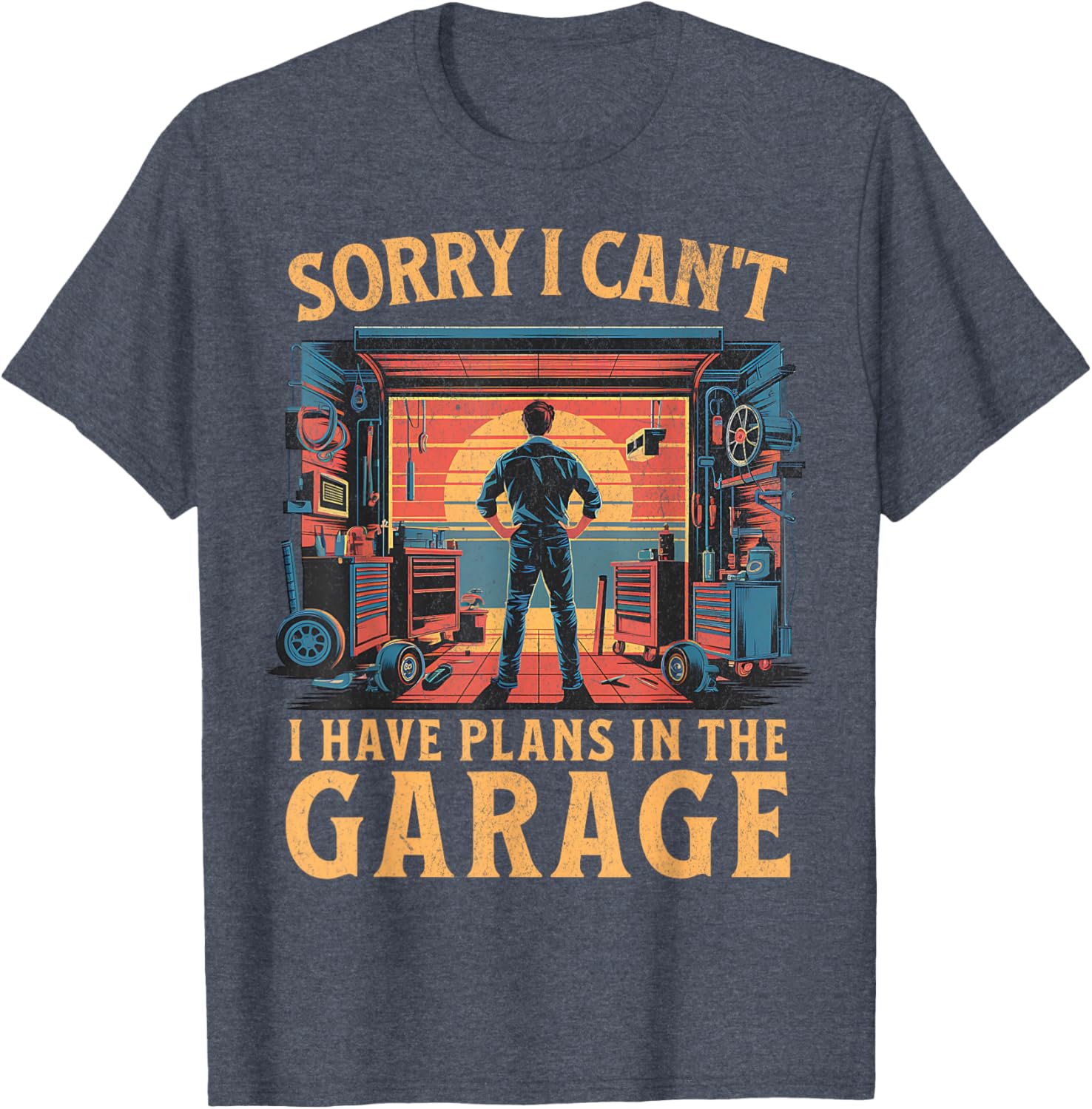 Funny Garage Plans Dad Car Mechanic T-Shirt for Father's Day Gifts - 4
