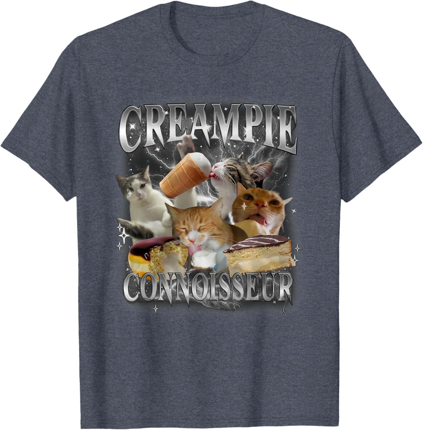 Funny Cat Meme T-Shirt for Adults - Creampie Connoisseur Humor - 8