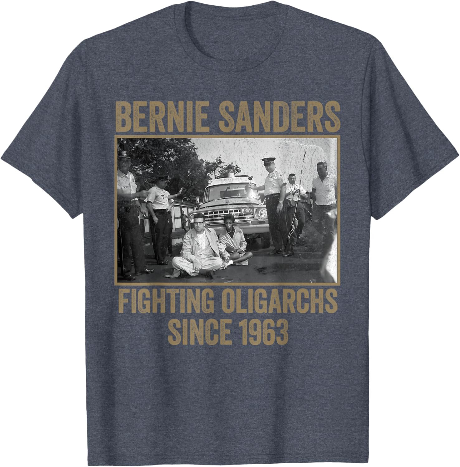 Bernie Fighting Oligarchs Protest T-Shirt for Activists and Supporters - 3