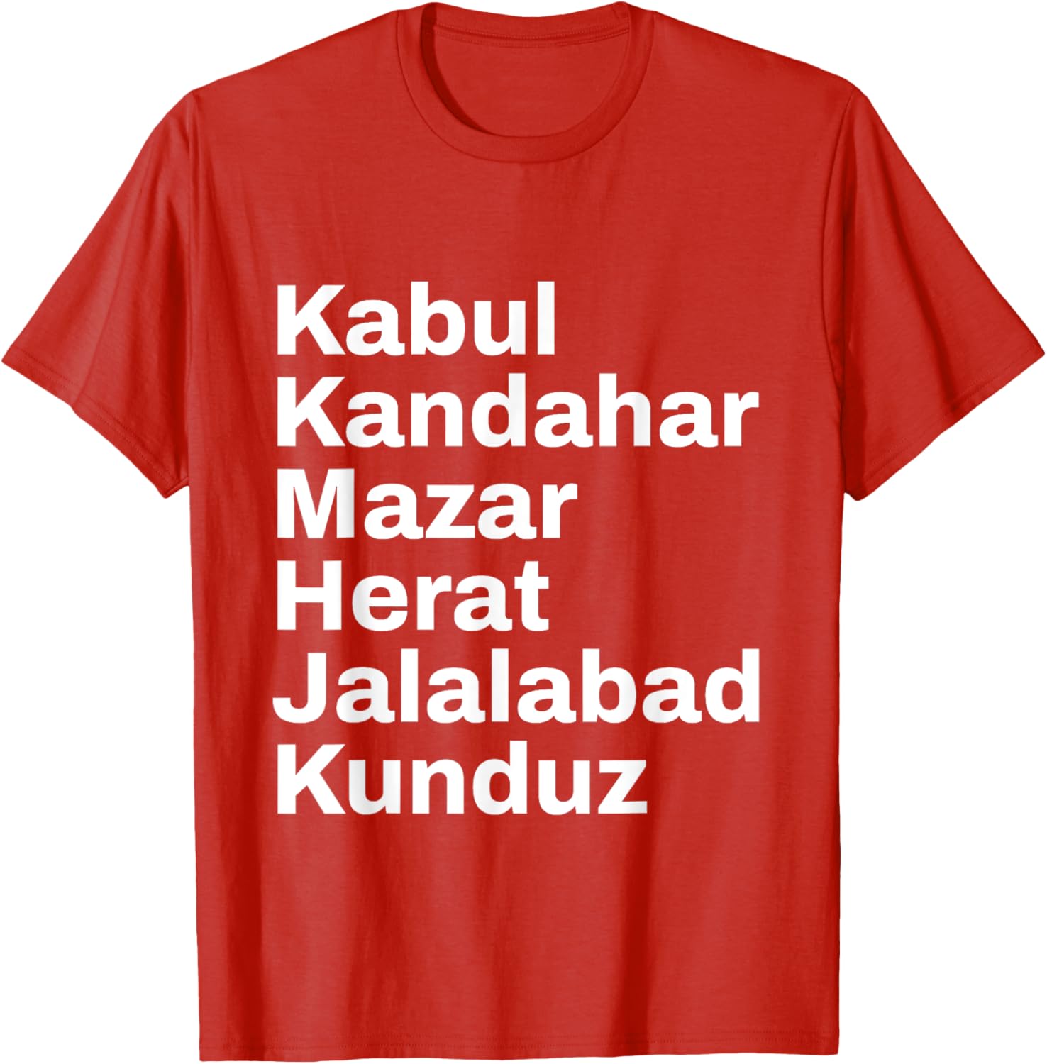 Afghanistan Cities and Towns Travel T-Shirt for Adventure Lovers - 1