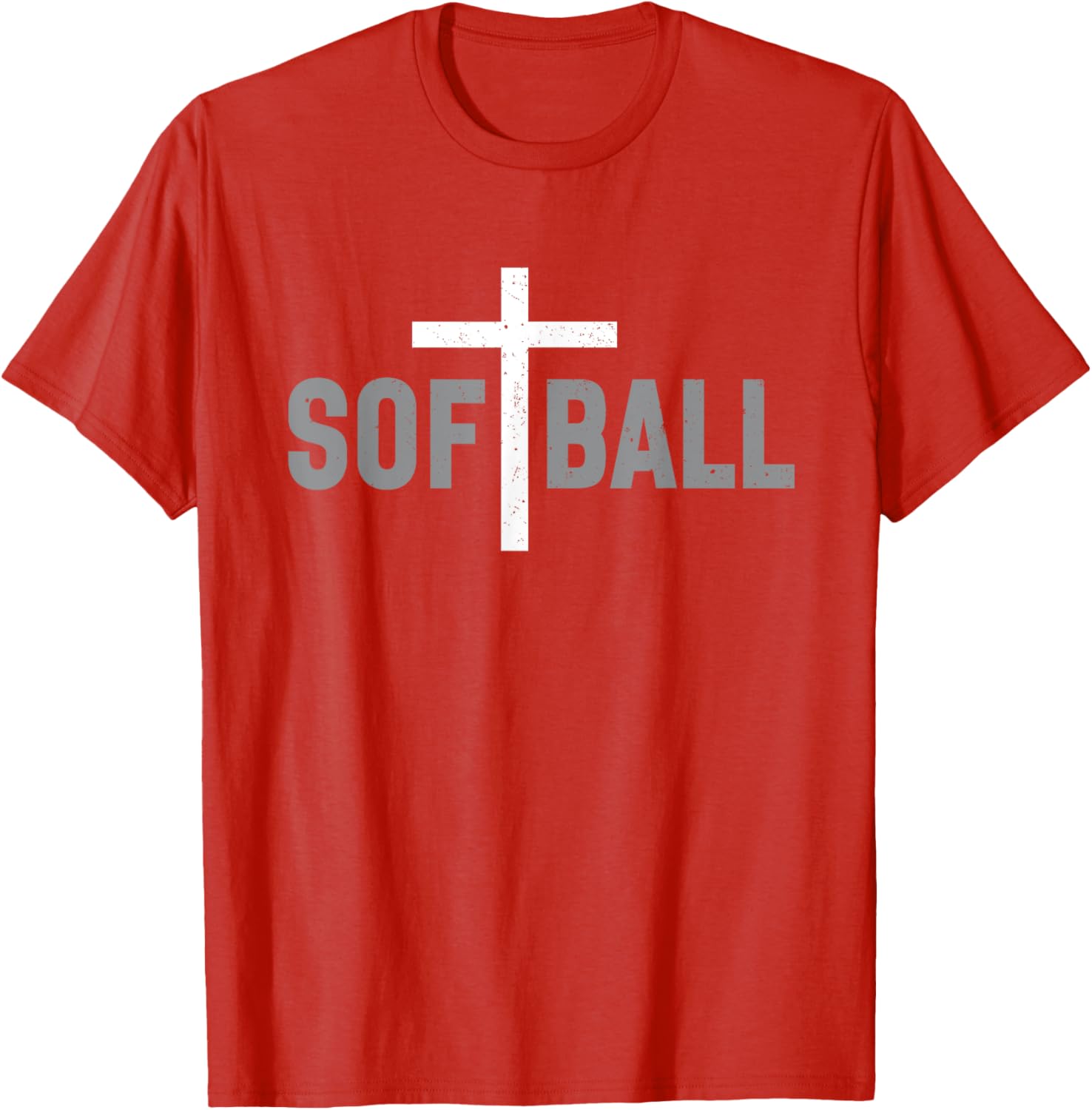 Softball Christian Cross T-Shirt for Girls and Women - Stylish Faith Wear - 3