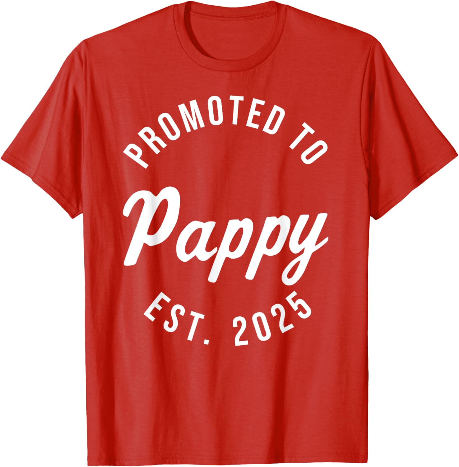 Promoted to Pappy Est 2025 First Father's Day T-Shirt Gift for Dad - 18