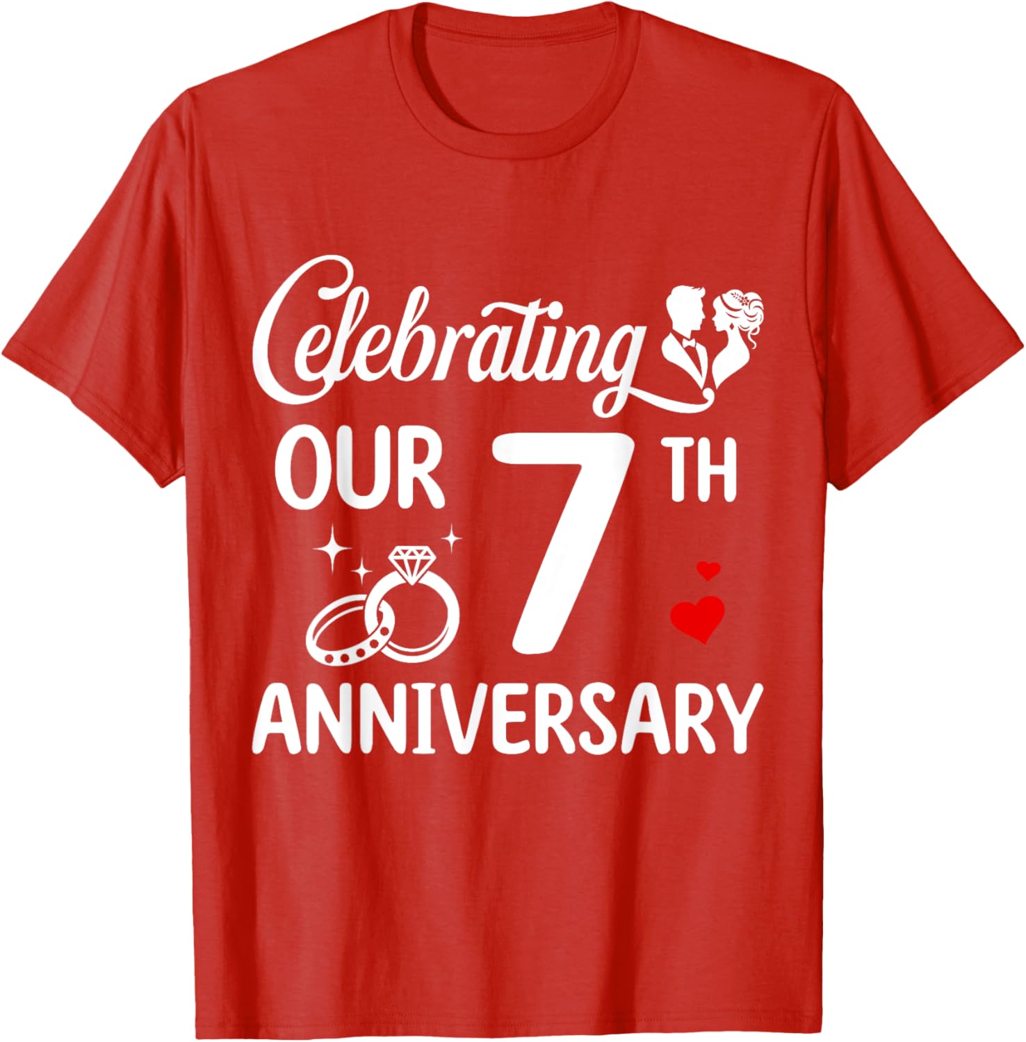 Celebrate 7 Years of Love with Our Anniversary T-Shirt for Couples - 8