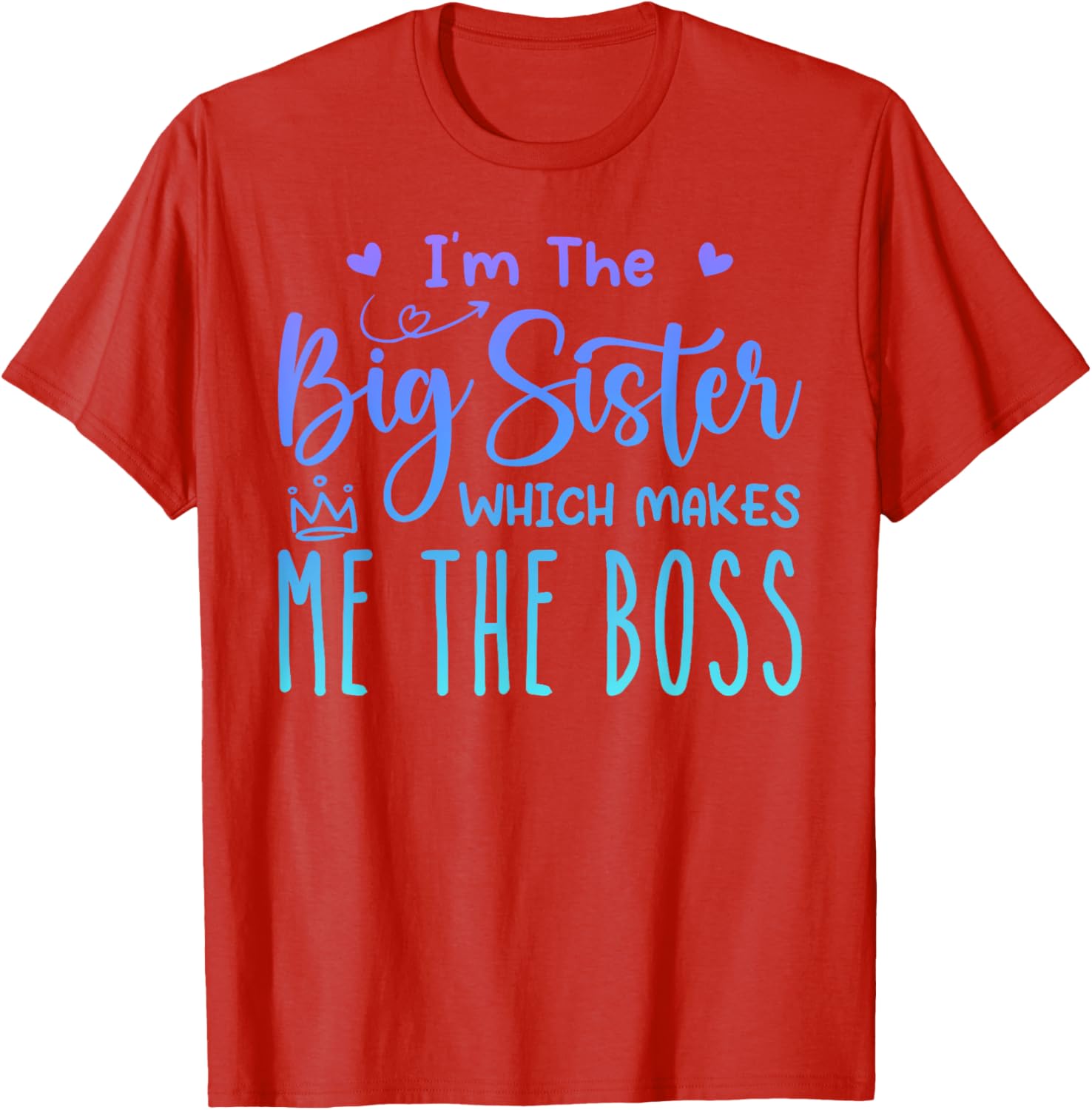 Big Sister Boss Funny Brothers T-Shirt for Sassy Siblings Fun Apparel - 3