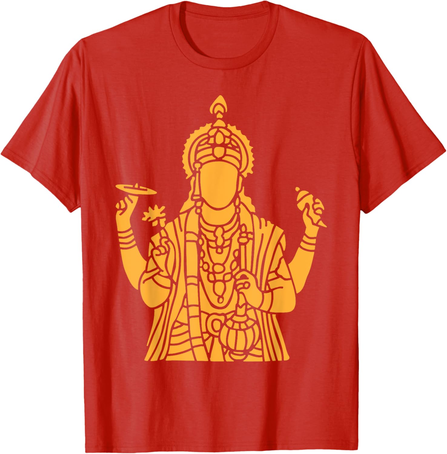 Vishnu Narayana Silhouette T-Shirt for Divine Pooja and Spiritual Wear - 15