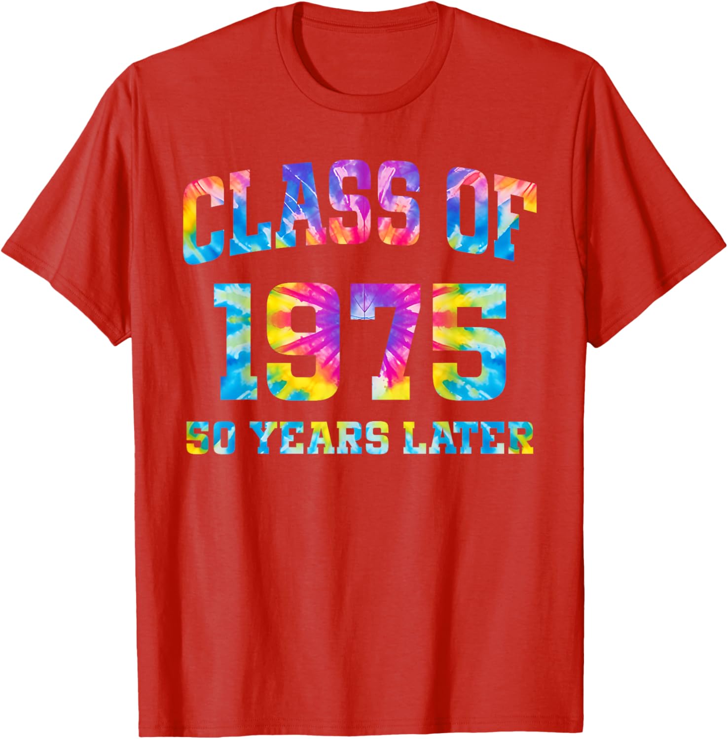 50th Class of 1975 Tie Dye Reunion Alumni T-Shirt for High School Memories - 12
