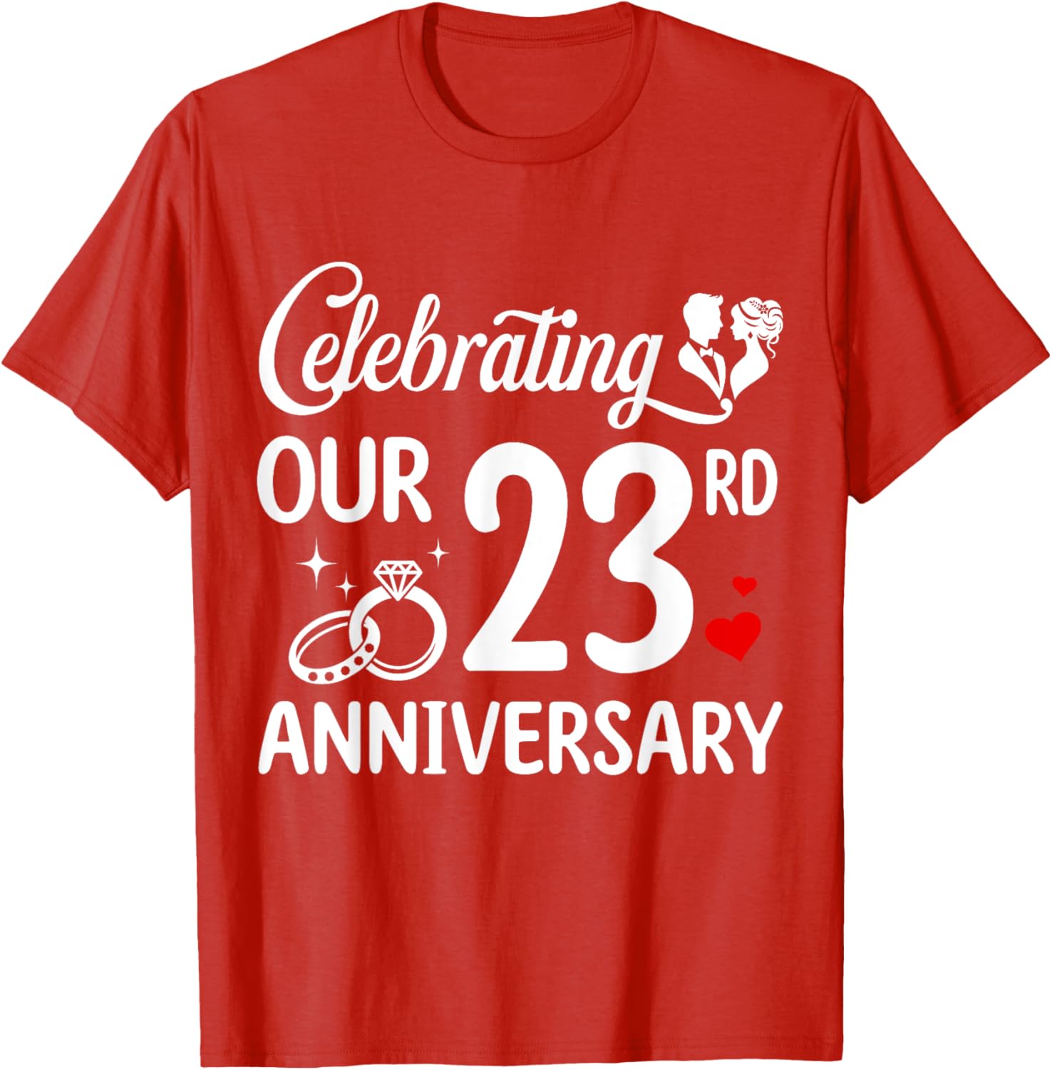 23rd Wedding Anniversary T-Shirt for Him and Her, Celebrate 23 Years of Love - 5
