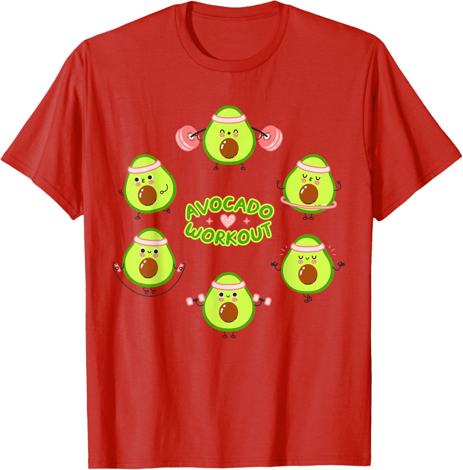 Avocado Workout Guacamole T-Shirt for Vegan Mexican Food Lovers - 20