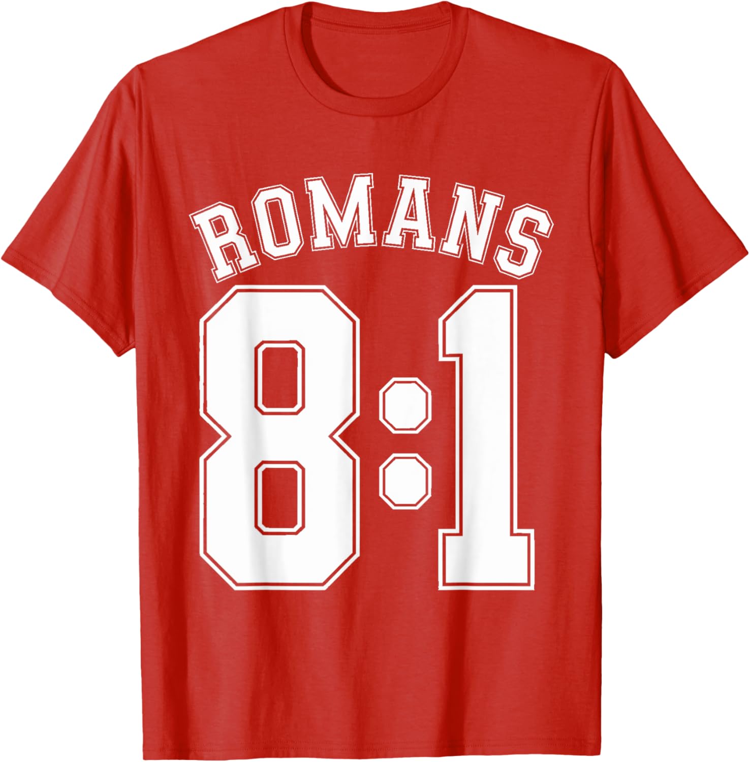 Romans 8:1 Sports Jersey T-Shirt for Christian Motivation and Faith - 9