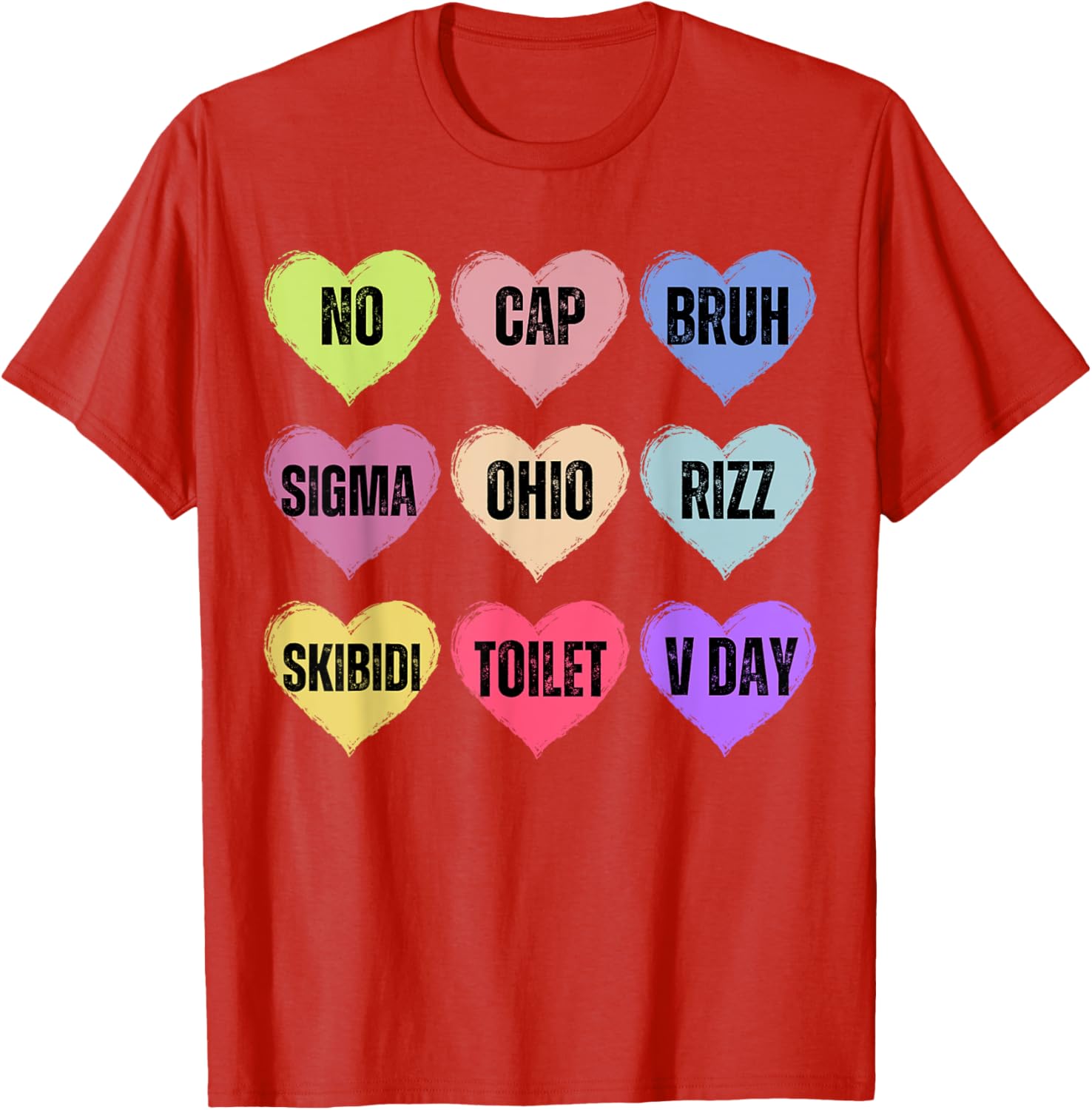 Skibidi Valentine's Day Funny Rizz No Cap T-Shirt for Couples - 10