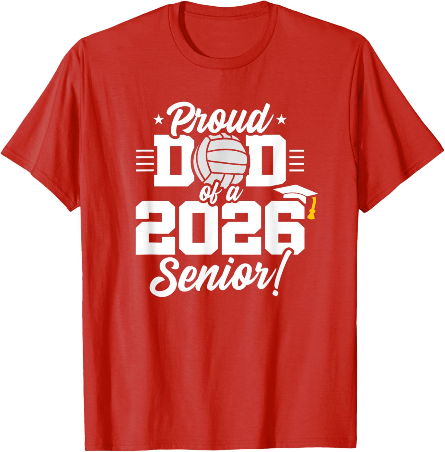 Class of 2026 Volleyball Dad Senior Year T-Shirt for Proud Parents - 12