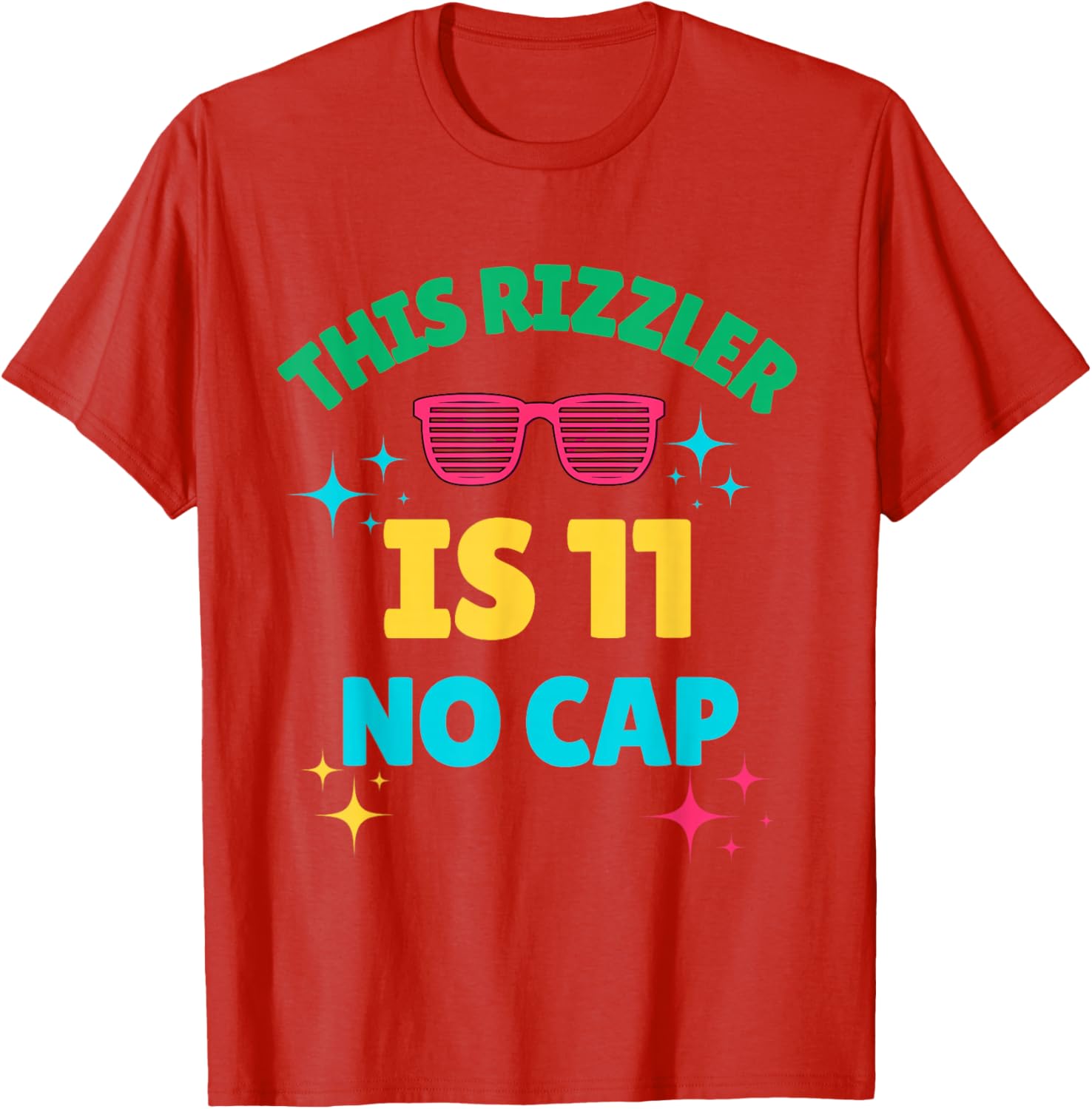 Cool 11th Birthday Rizzler T-Shirt Fun Gift for Boys and Girls - 15