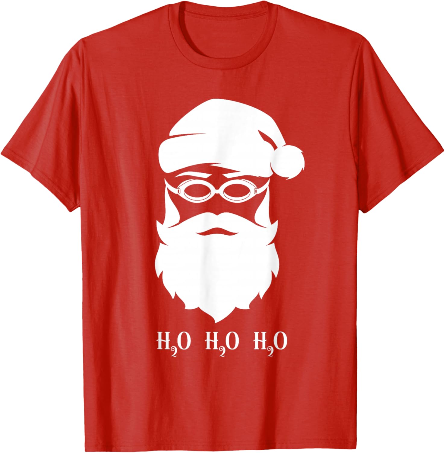 Funny Swimming Santa Claus H20 Swimmer Christmas T-Shirt for Holidays - 7