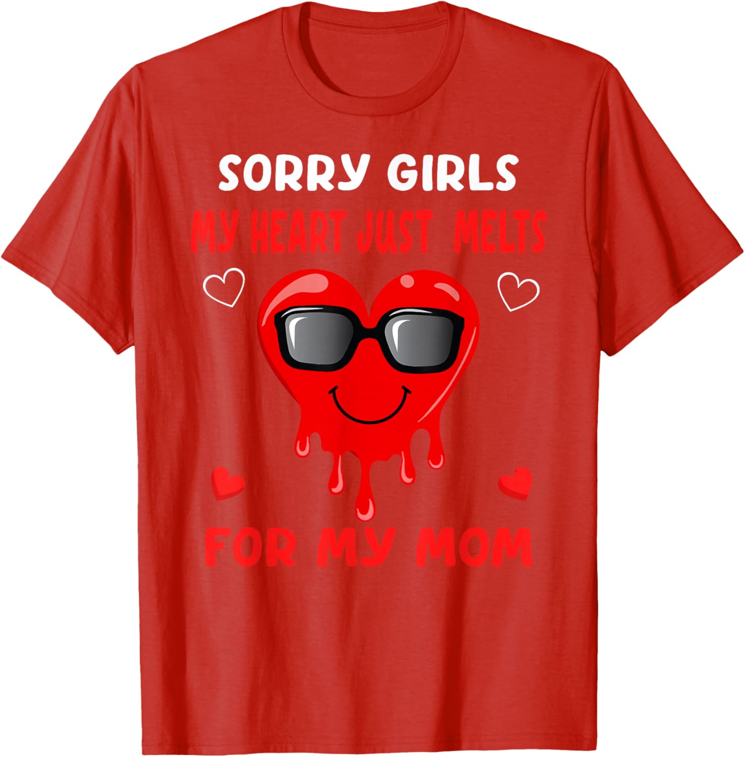 Valentine's Day Boys T-Shirt My Heart Melts for Mom Cute Gift - 3