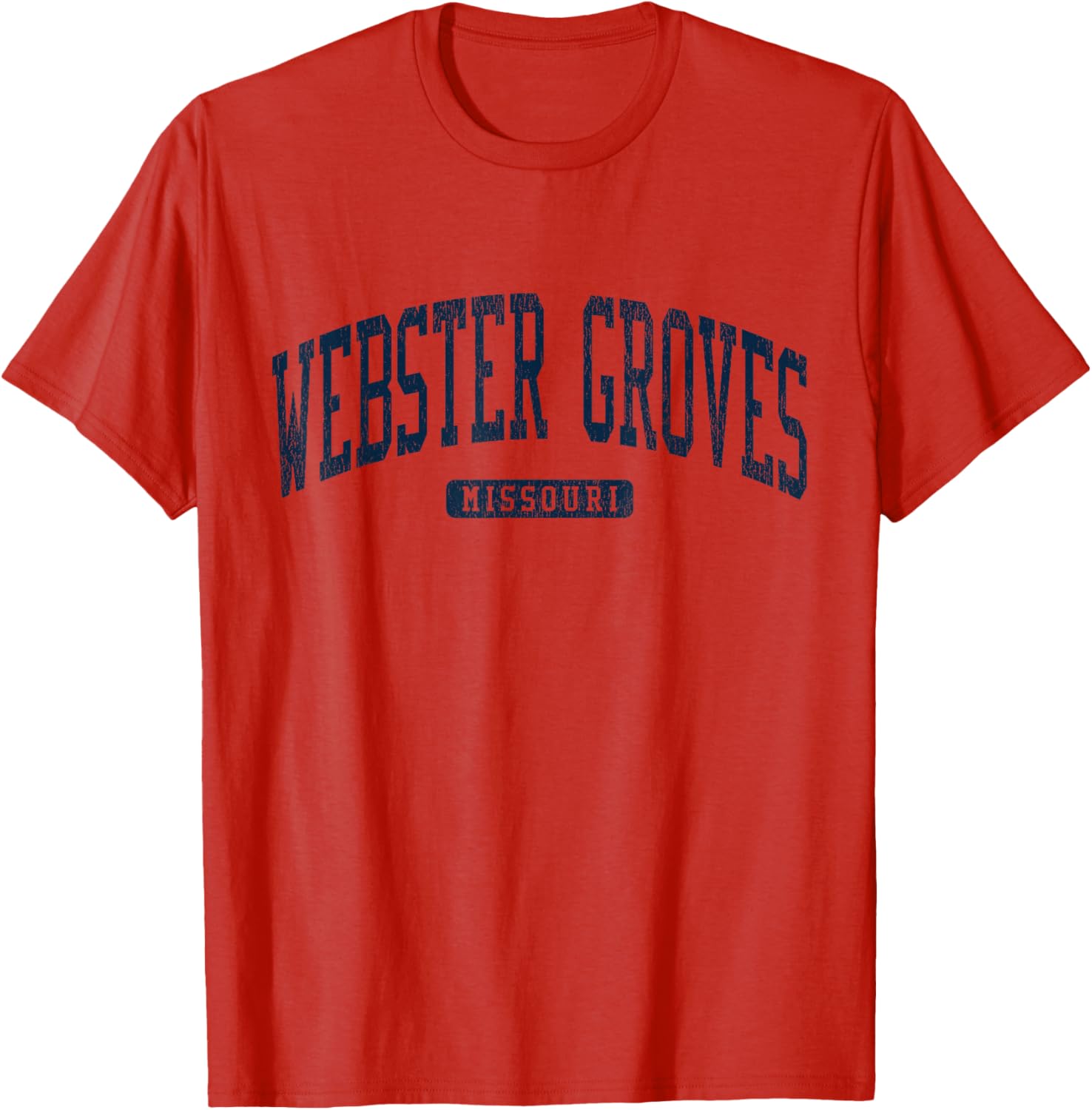 Webster Groves Missouri College Style Blue T-Shirt for Students and Alumni - 16