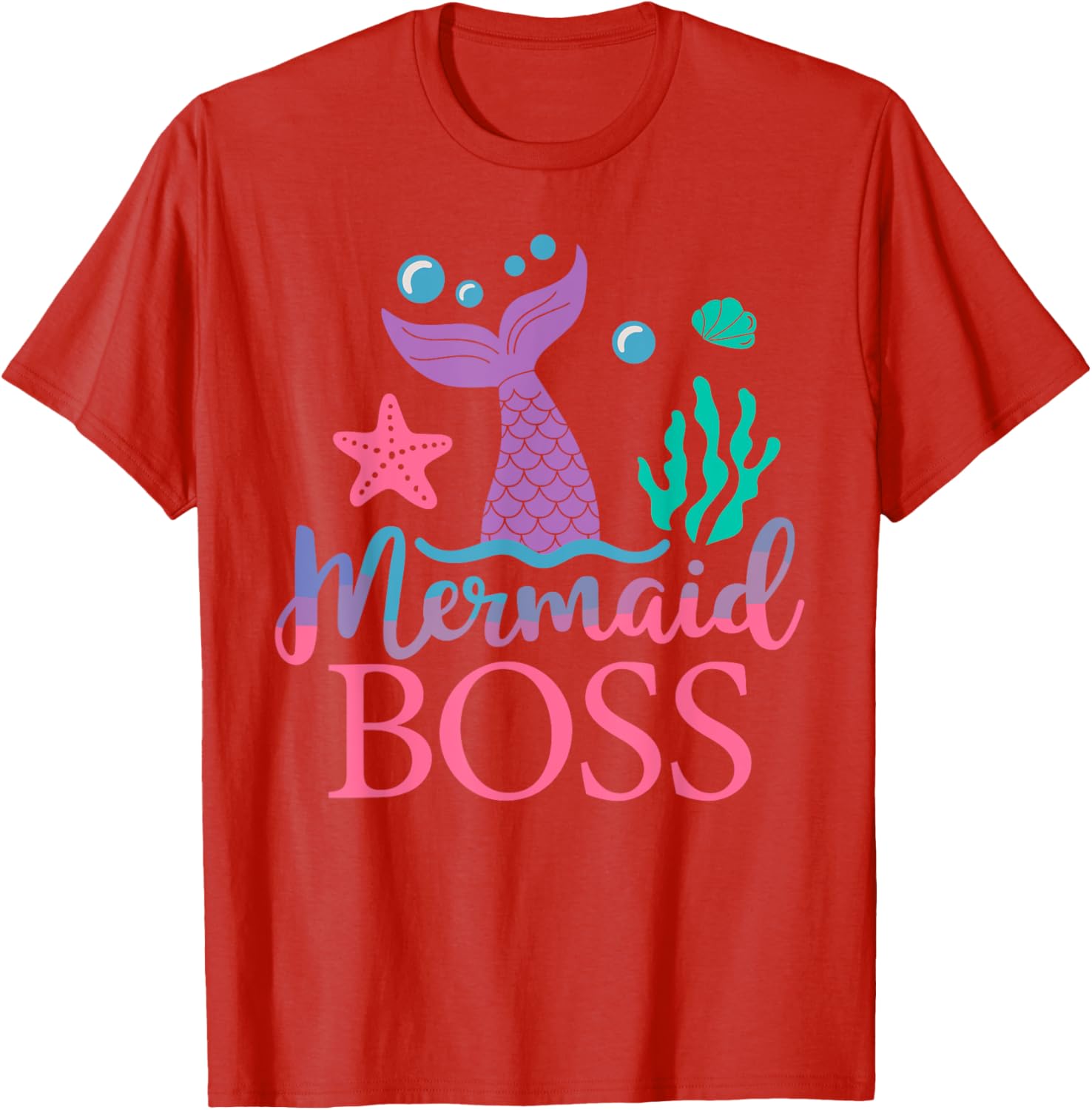 Boss of The Birthday Mermaid Family Matching T-Shirt for Party Fun - 13