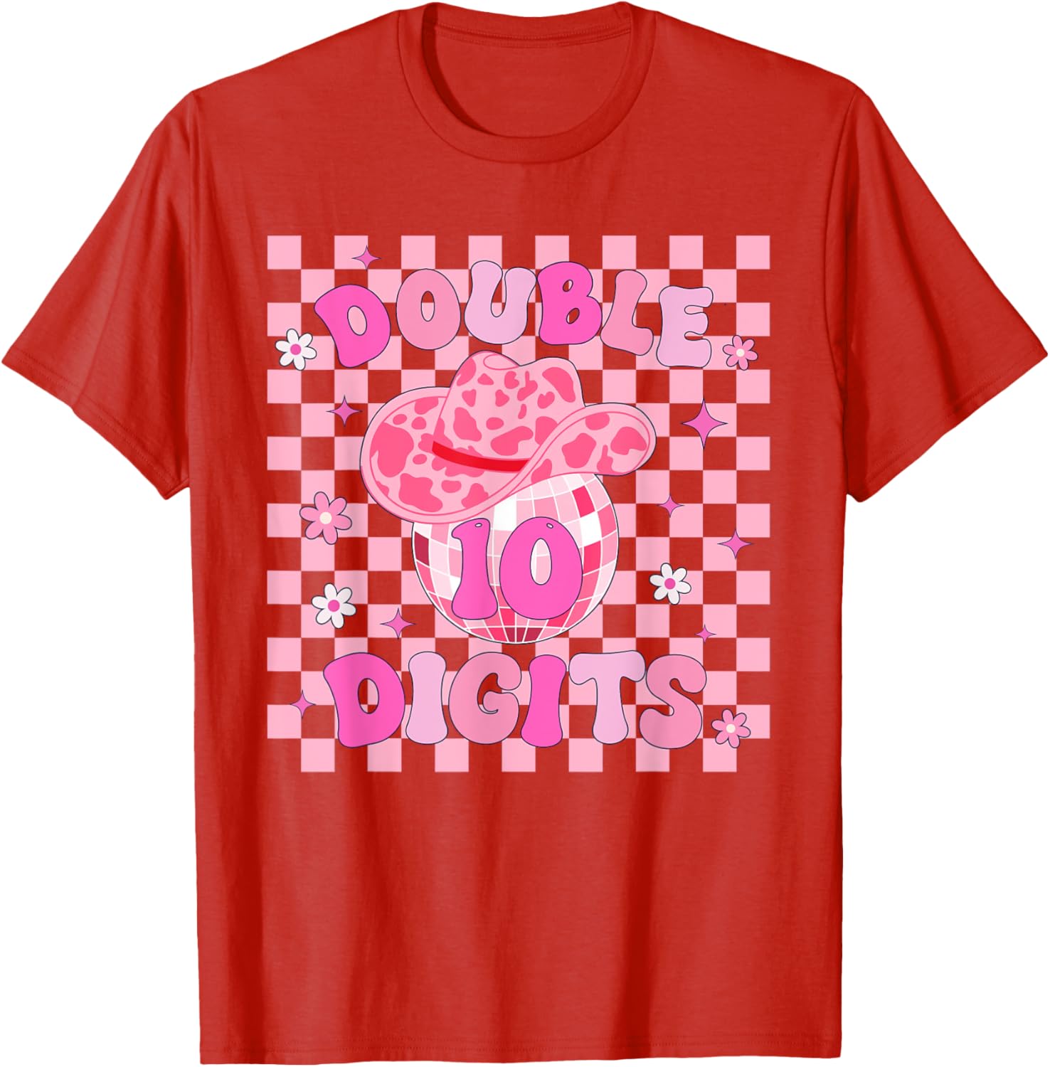 10th Birthday Rodeo Cowgirl T-Shirt for Girls - Fun Double Digits Tees - 10