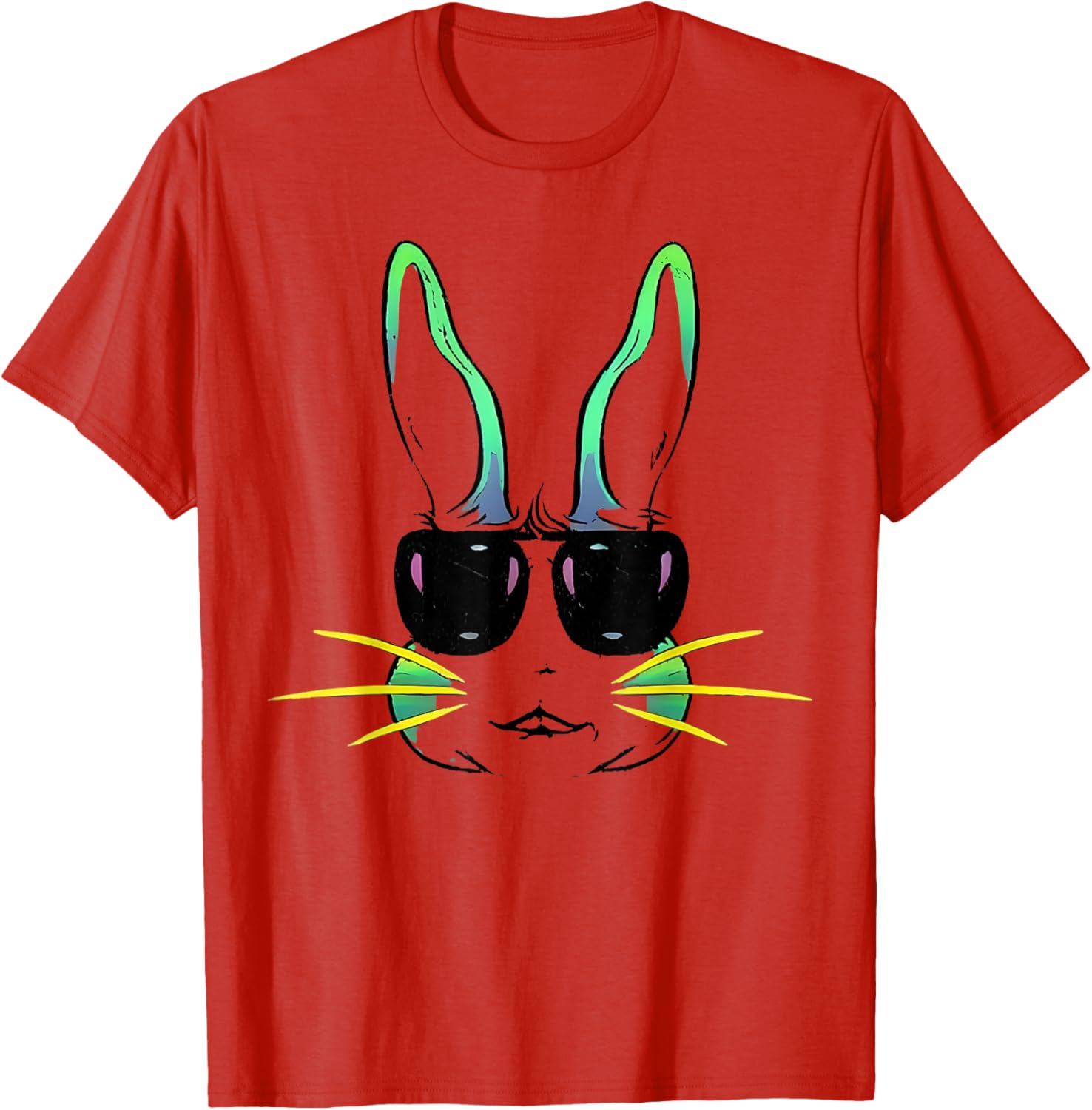 Cool Bunny Face Sunglasses T-Shirt for Fun Easter Celebrations - 22