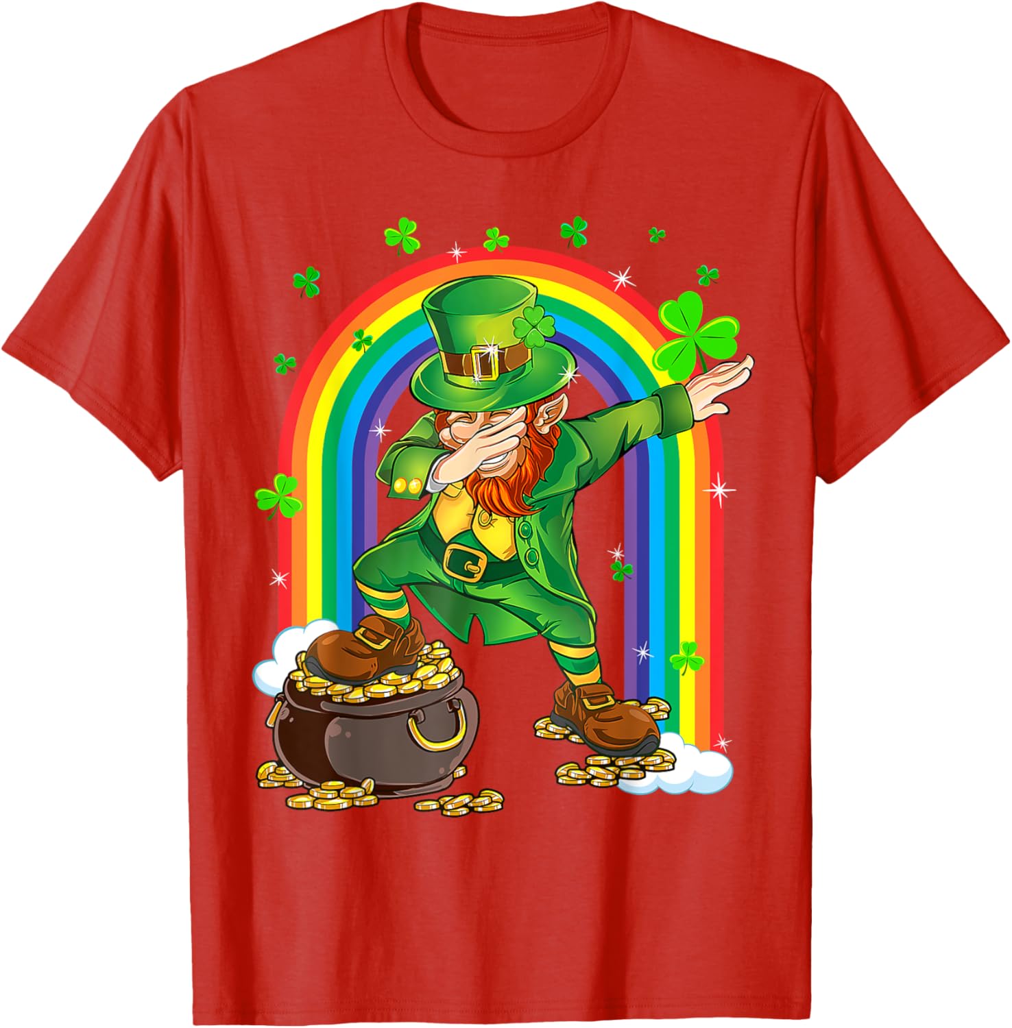 Cool 2025 St Patrick's Day Dabbing Leprechaun T-Shirt for Kids and Adults - 18