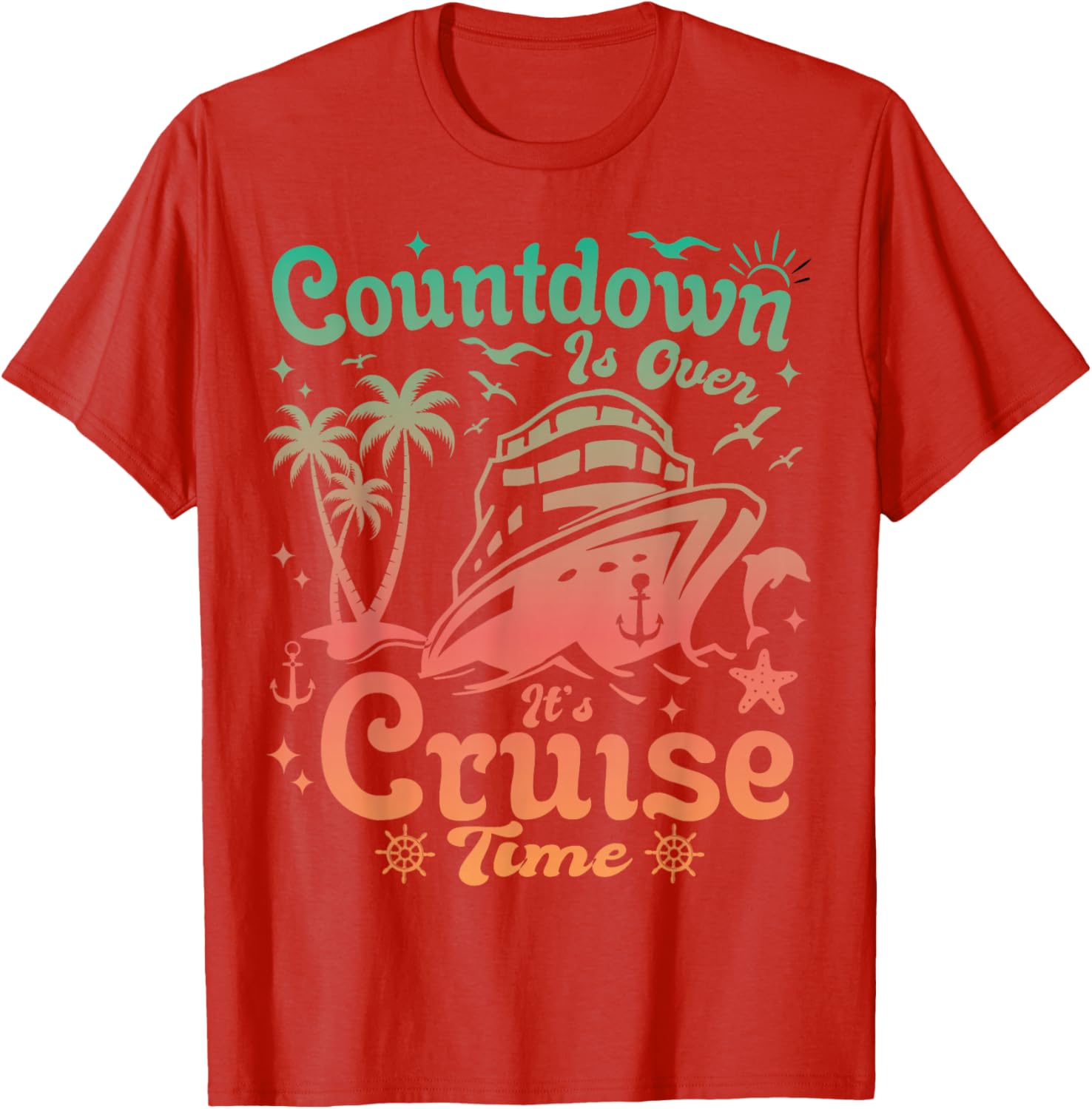 Countdown Is Over It's Cruise Time Family Vacation T-Shirt for Fun Trips - 9