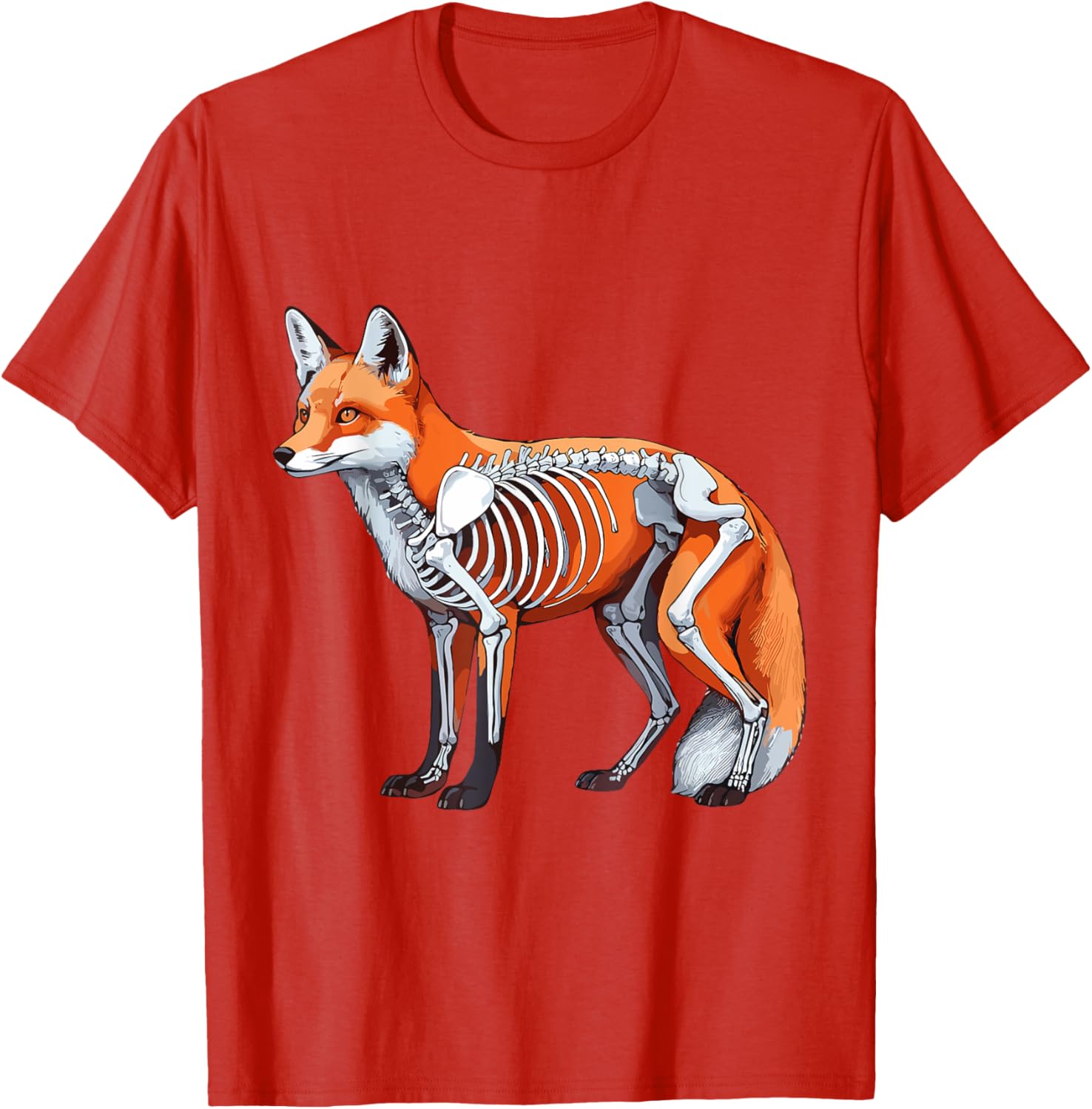 X-ray Fox Body Anatomy Radiography Skeleton T-Shirt for Anatomy Lovers - 14