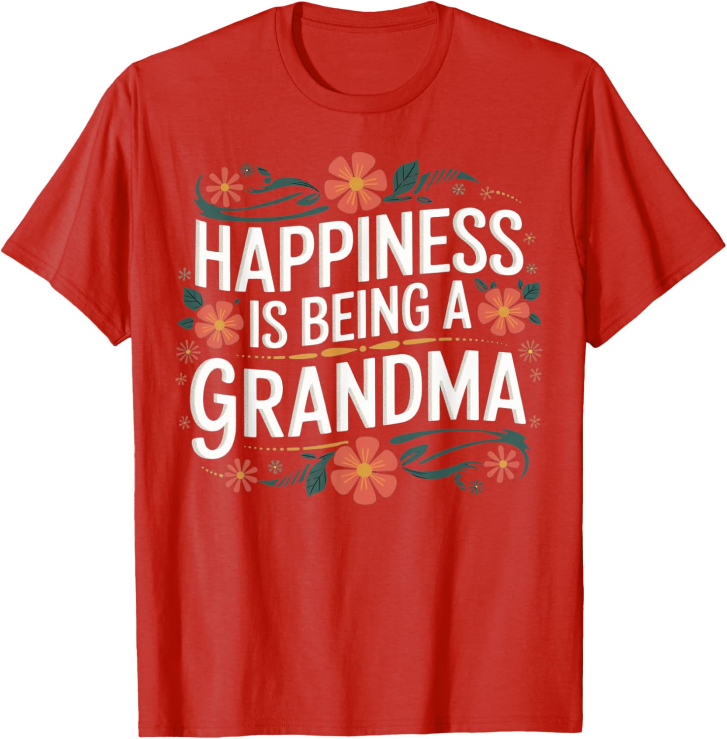 Women's Floral Grandma T-Shirt: Celebrate Your Happiness as a New Grandmother - 4