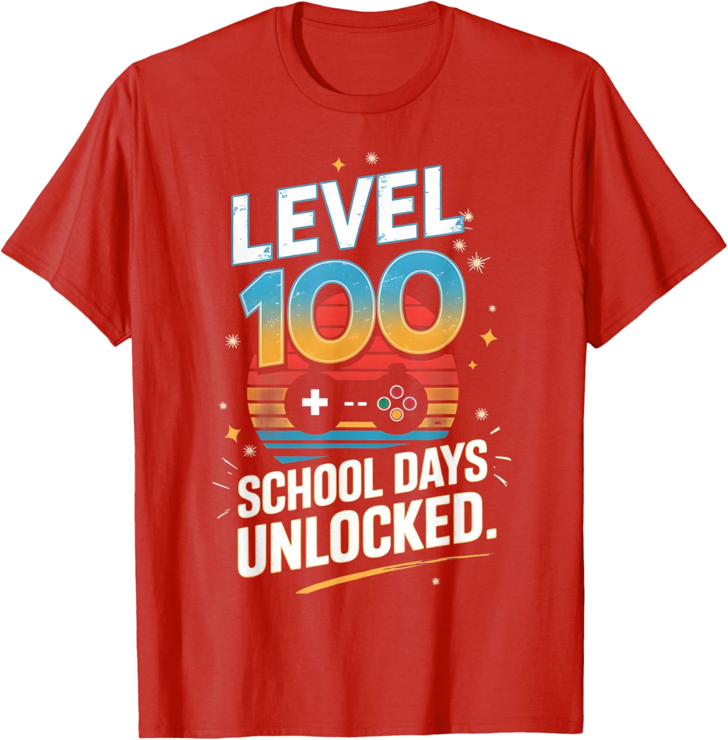 100 Days of School Unlocked T-Shirt Fun Gift for Students and Kids - 3